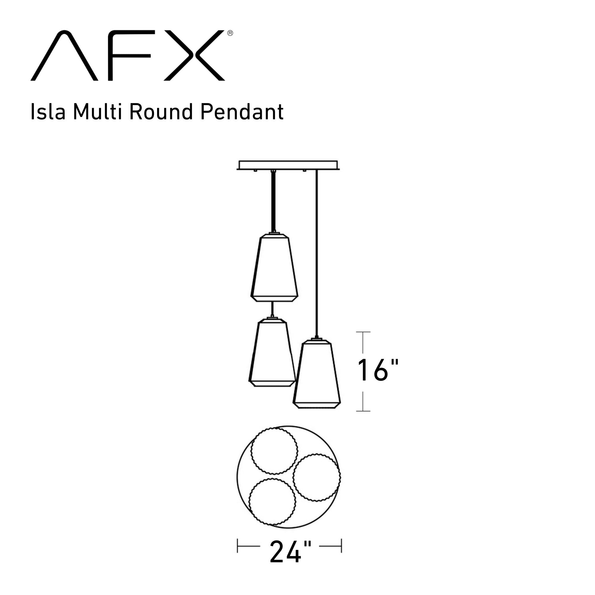 Isla 24 in. 3 Lights Pendant Light White Finish - Bees Lighting
