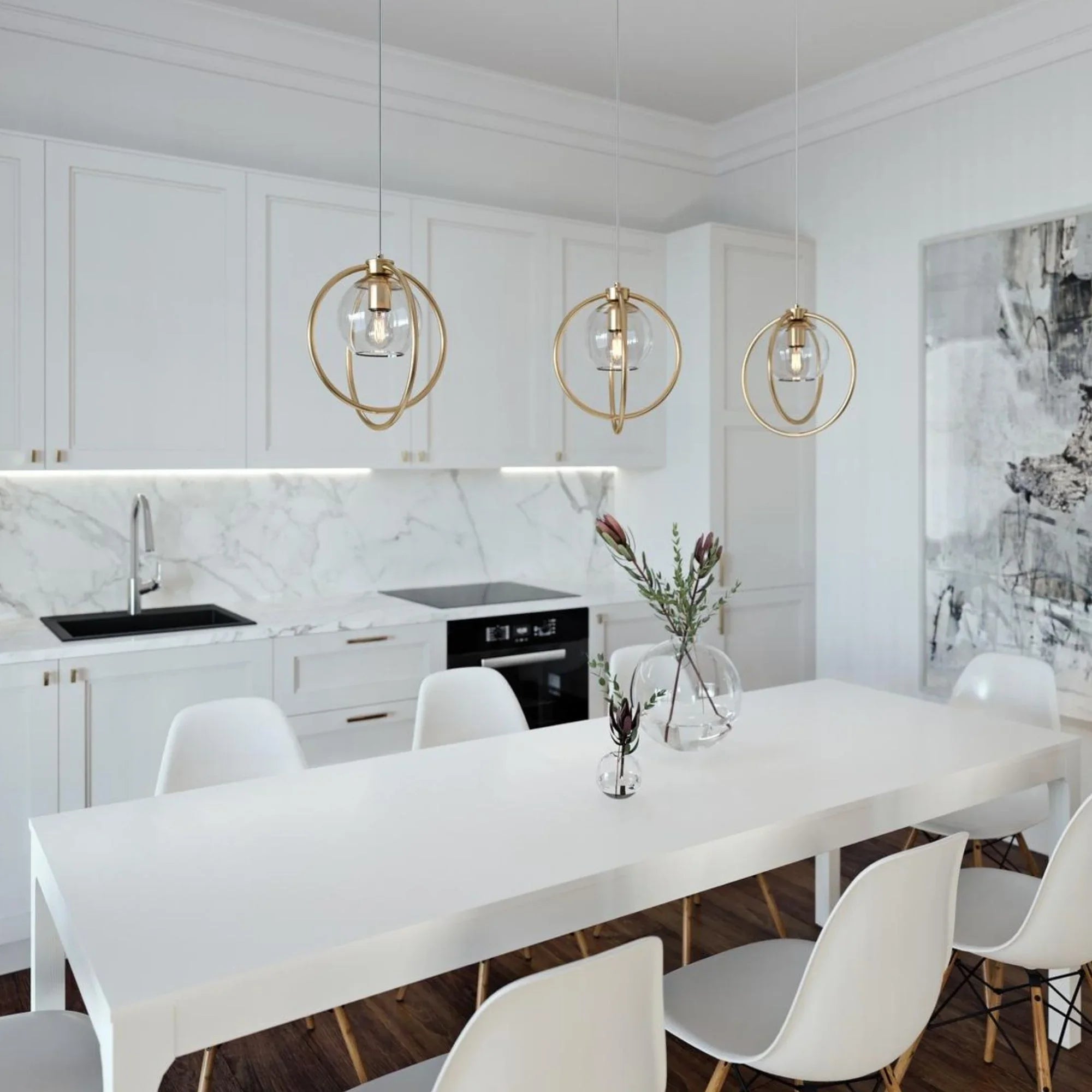 Jamie 12" Pendant, Satin Brass Finish - Bees Lighting