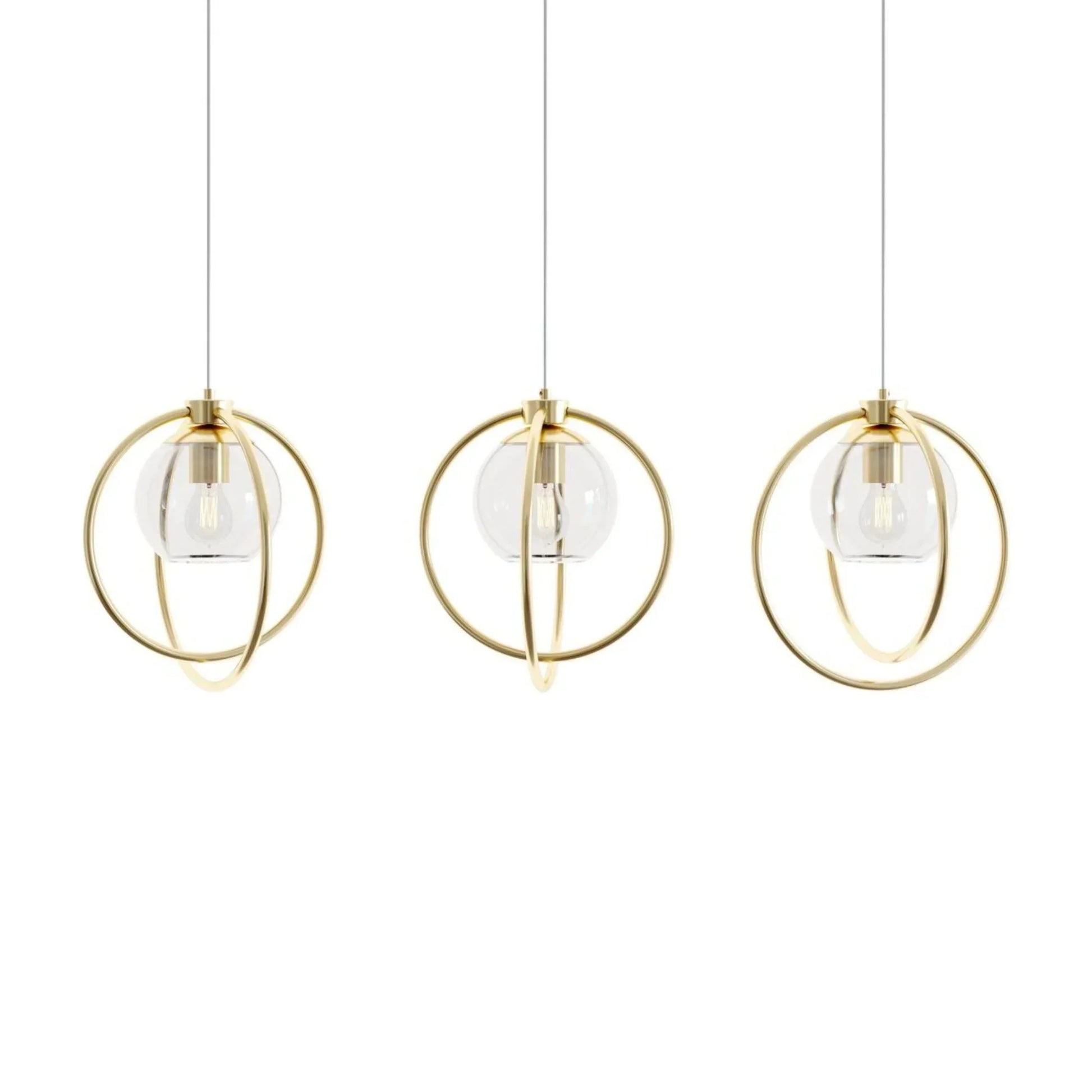 Jamie 3 Lights 36" Linear Pendant Light - Bees Lighting