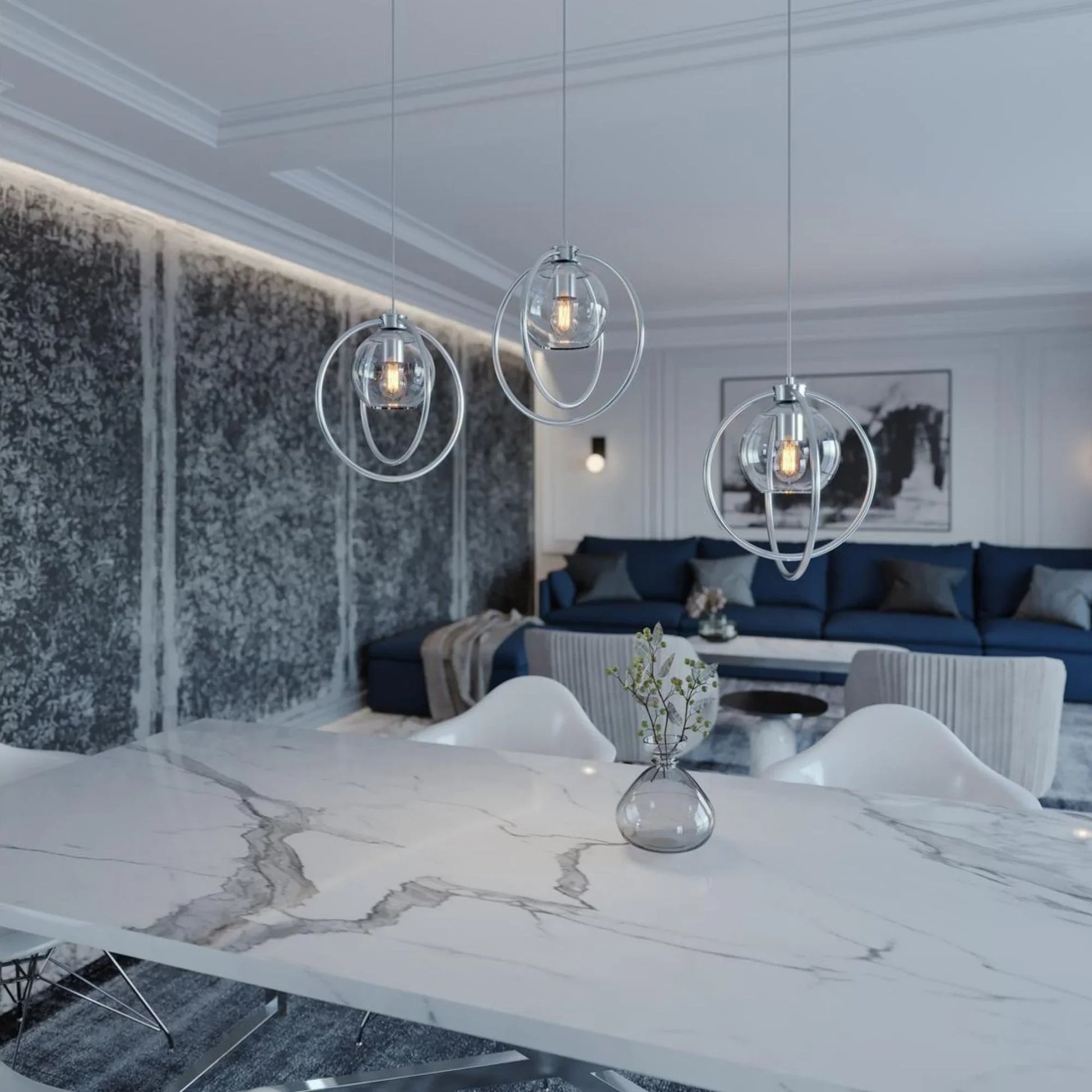 Jamie 36" Linear Pendant, Satin Brass Finish - Bees Lighting