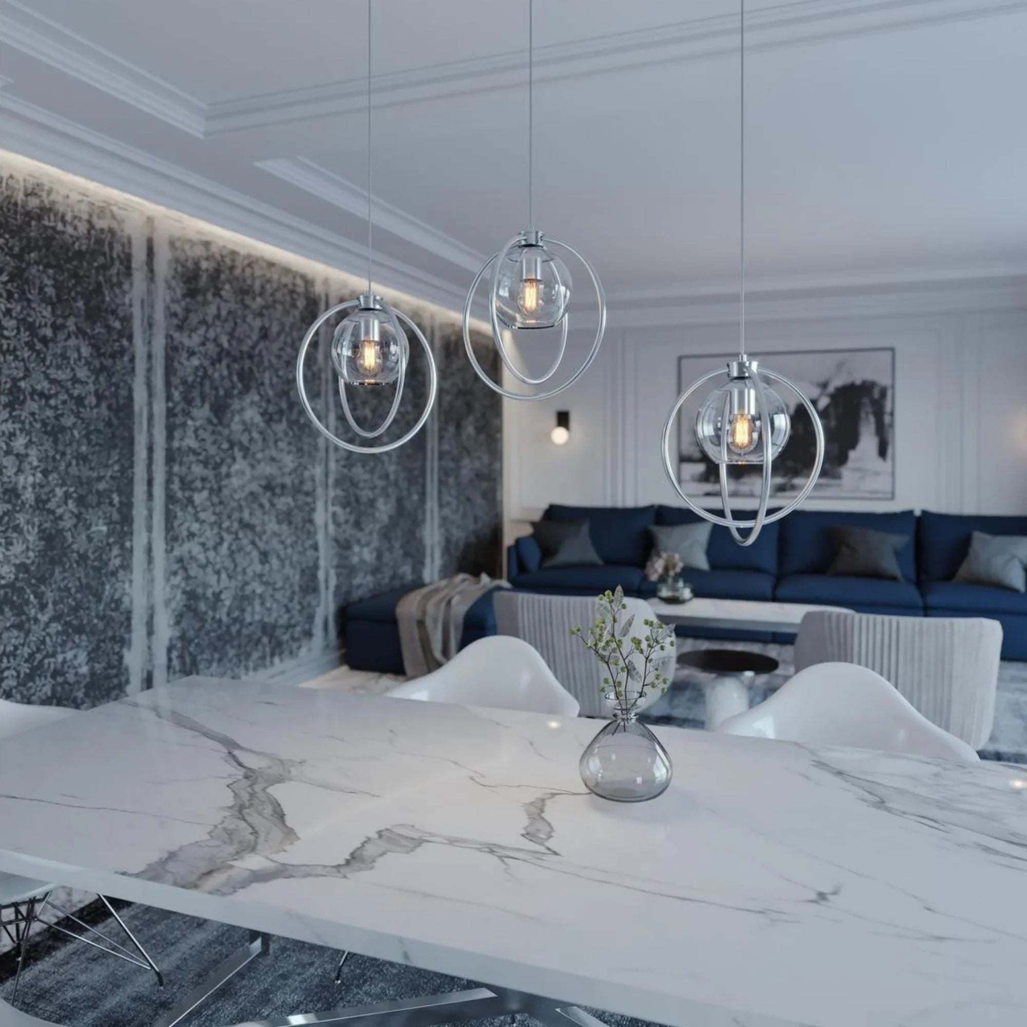 Jamie 36" Linear Pendant, Satin Brass Finish - Bees Lighting