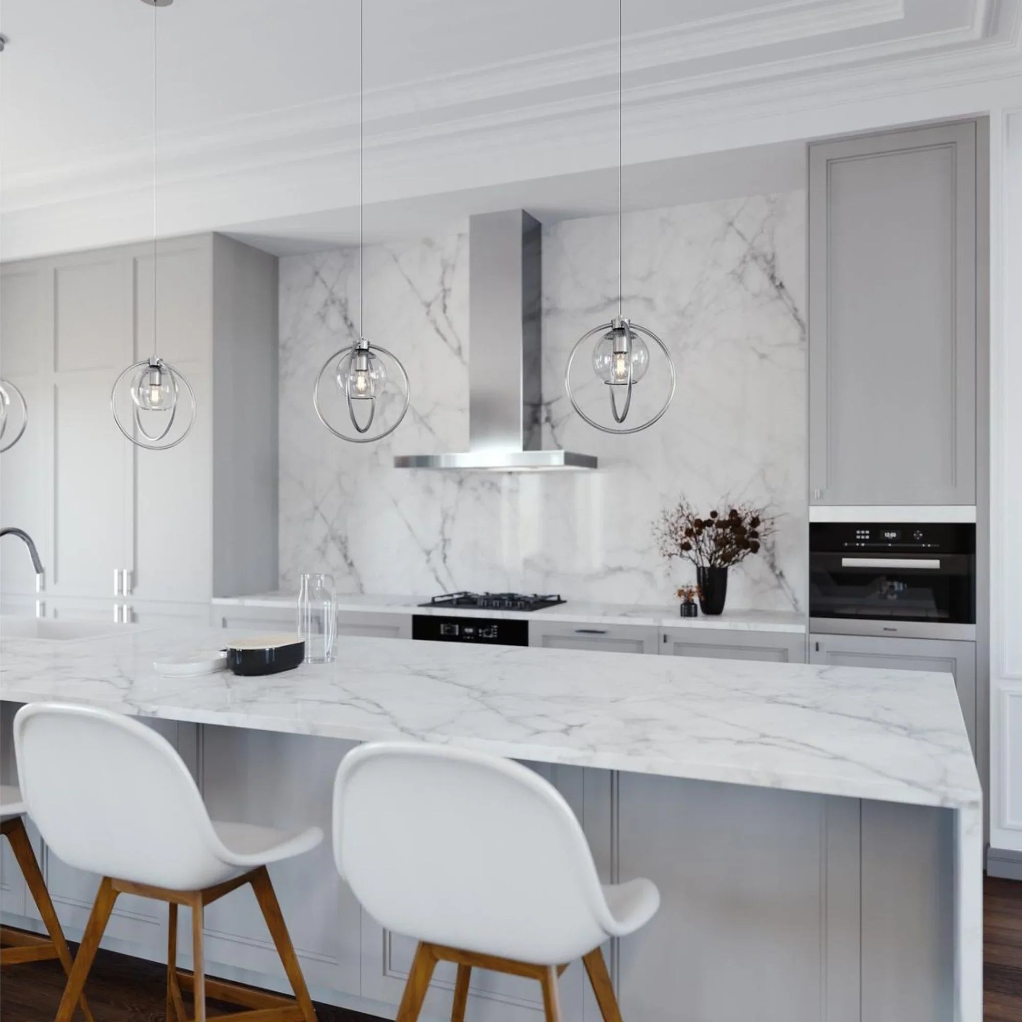 Jamie 12" Pendant, Satin Nickel Finish - Bees Lighting