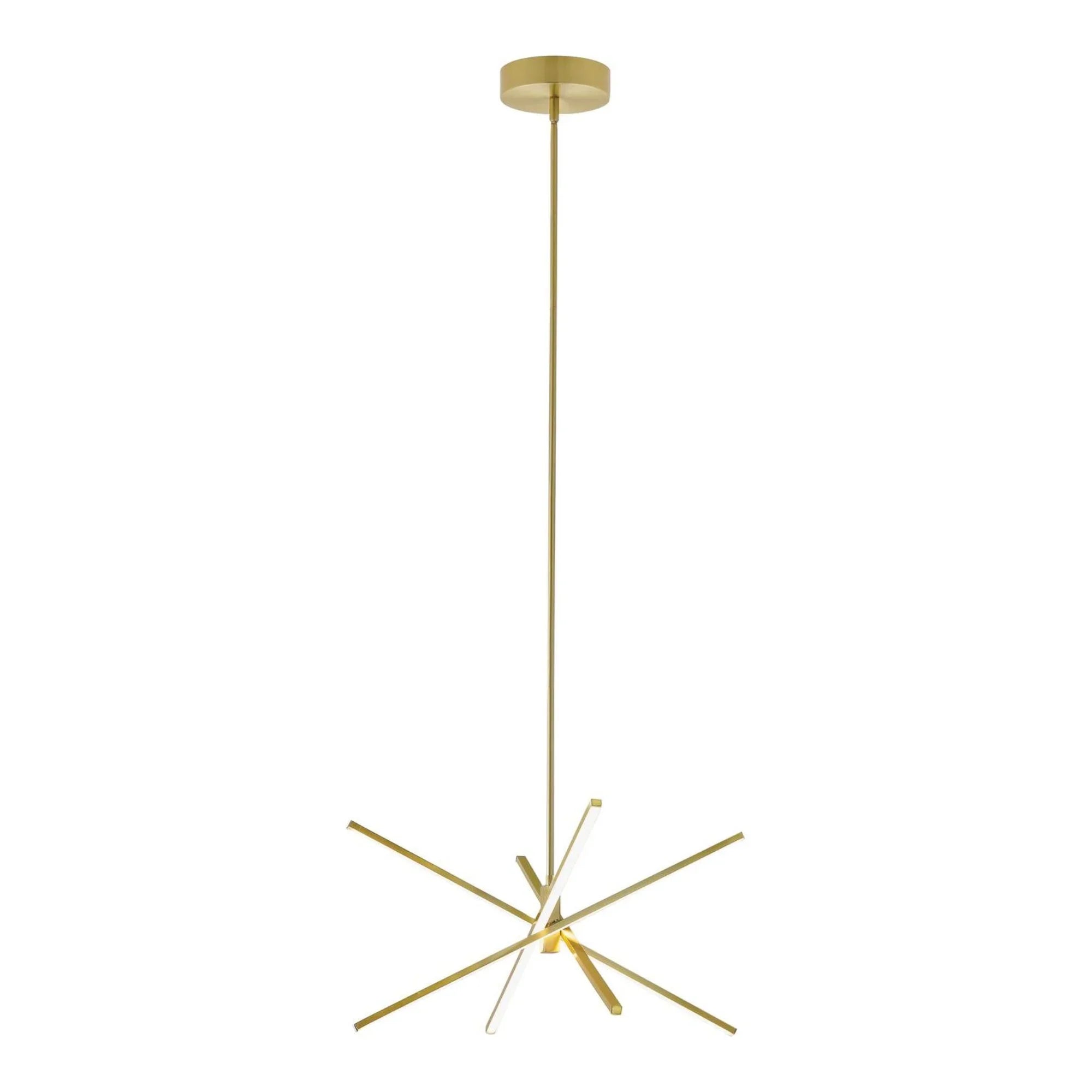 Jaxx 24" LED Pendant, Satin Brass Finish - Bees Lighting