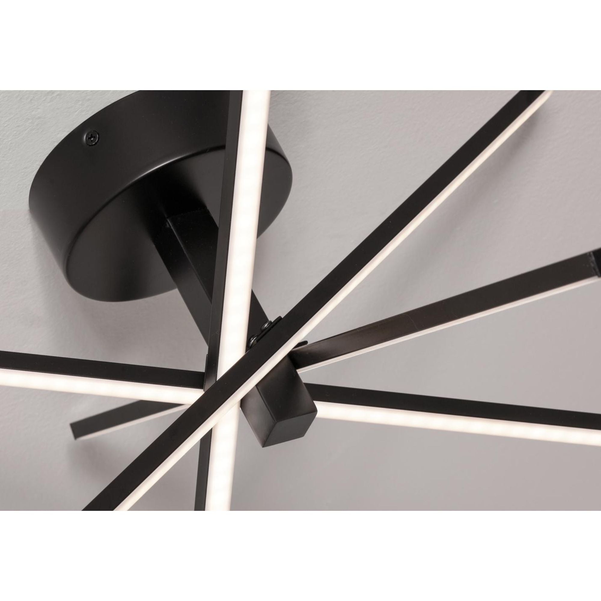 Jaxx 15 in. LED Semi Flush Mount Light Black finish - Bees Lighting