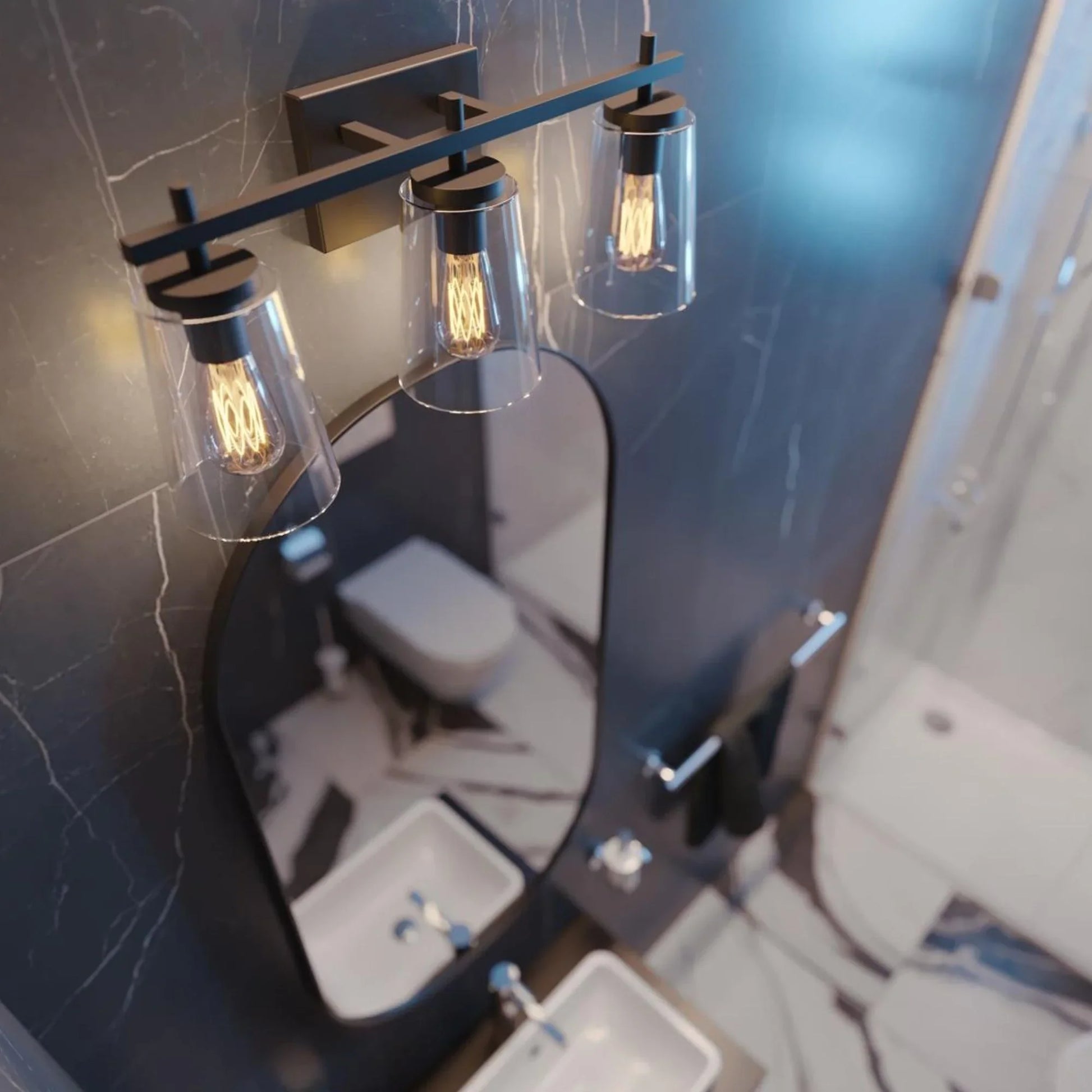 Joanna 23" 3-Light Vanity, Satin Nickel Finish - Bees Lighting