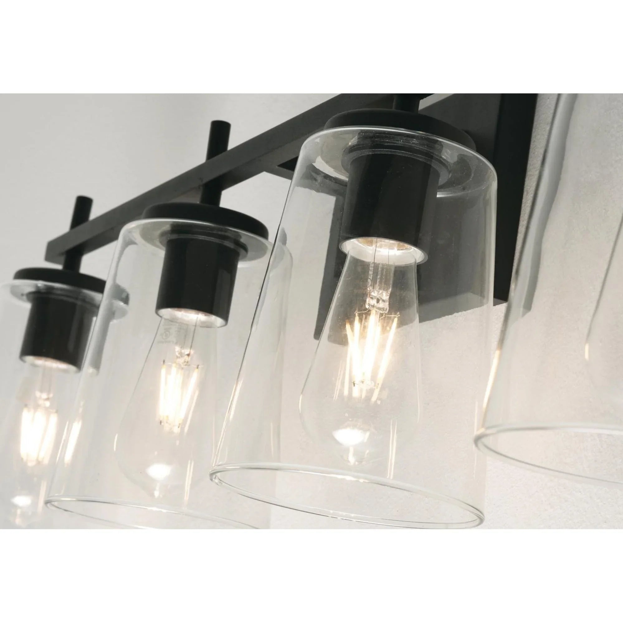 Joanna 32" 4-Light Vanity, Black Finish - Bees Lighting