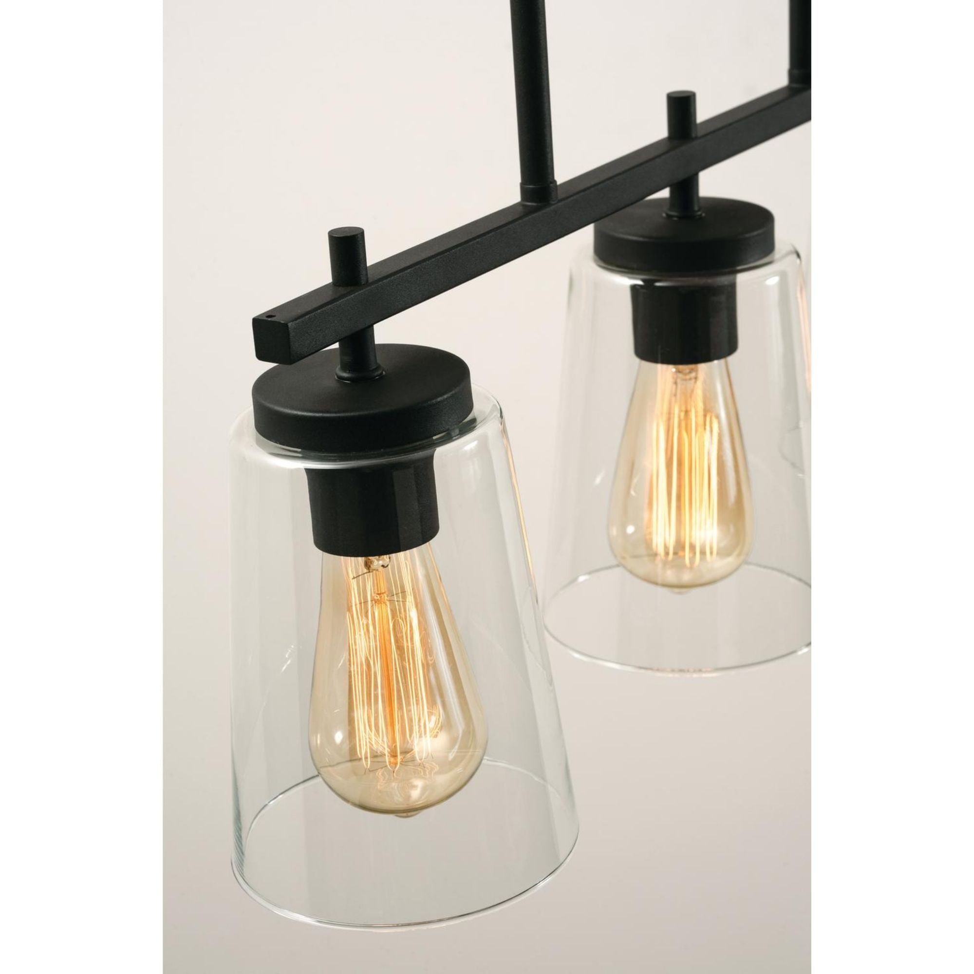 Joanna 23 in. 3 Lights Pendant Light Textured Black Finish - Bees Lighting