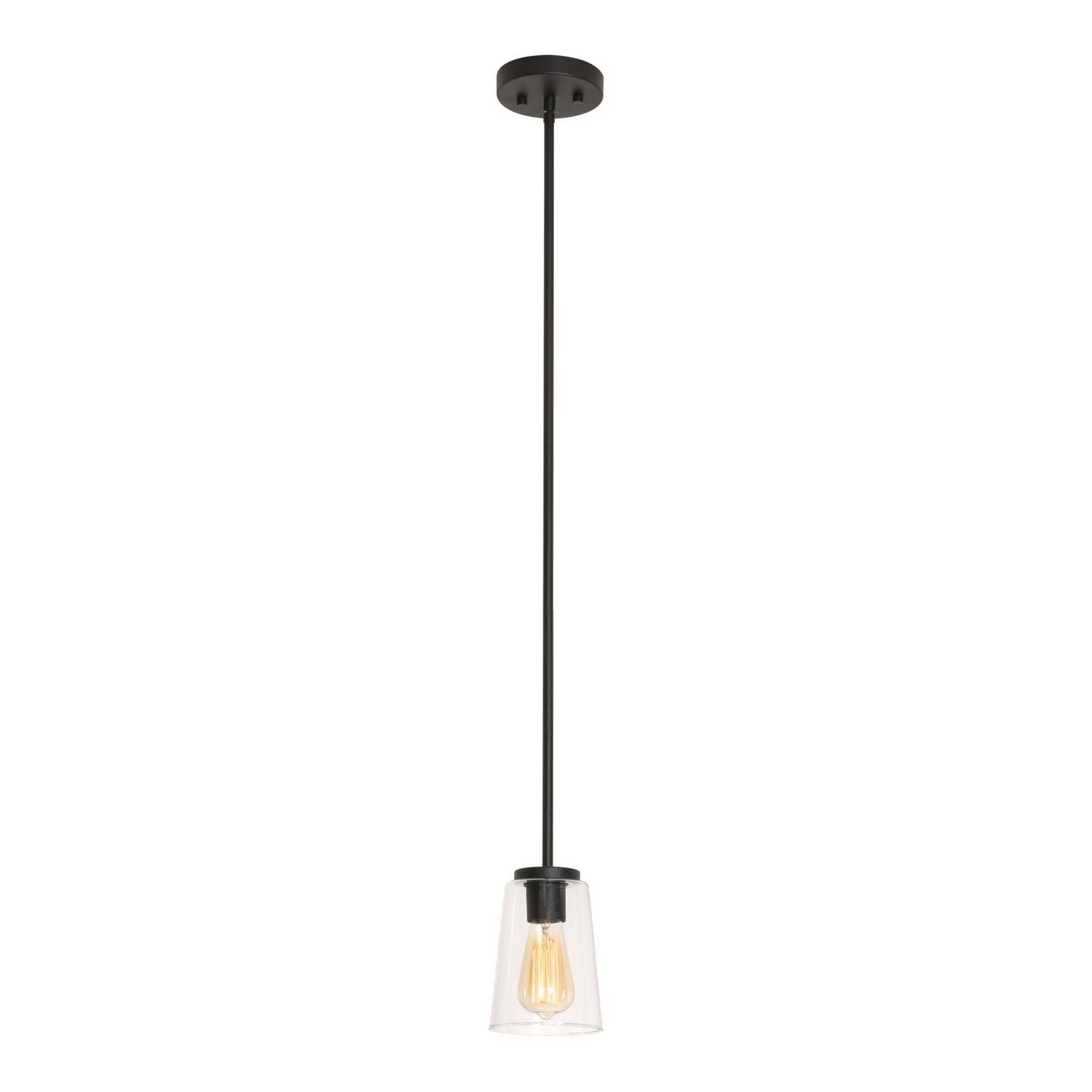 Joanna 5 in. Pendant Light Textured Black Finish - Bees Lighting