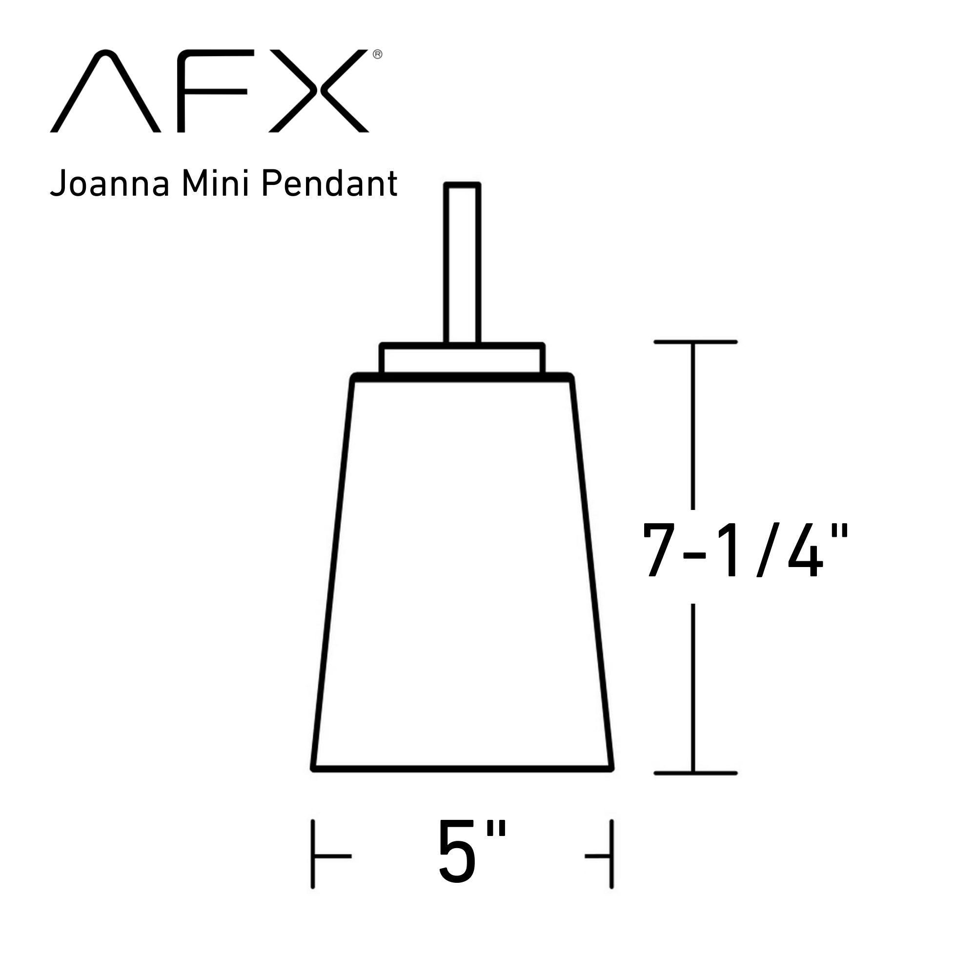 Joanna 5 in. Pendant Light Textured Black Finish - Bees Lighting