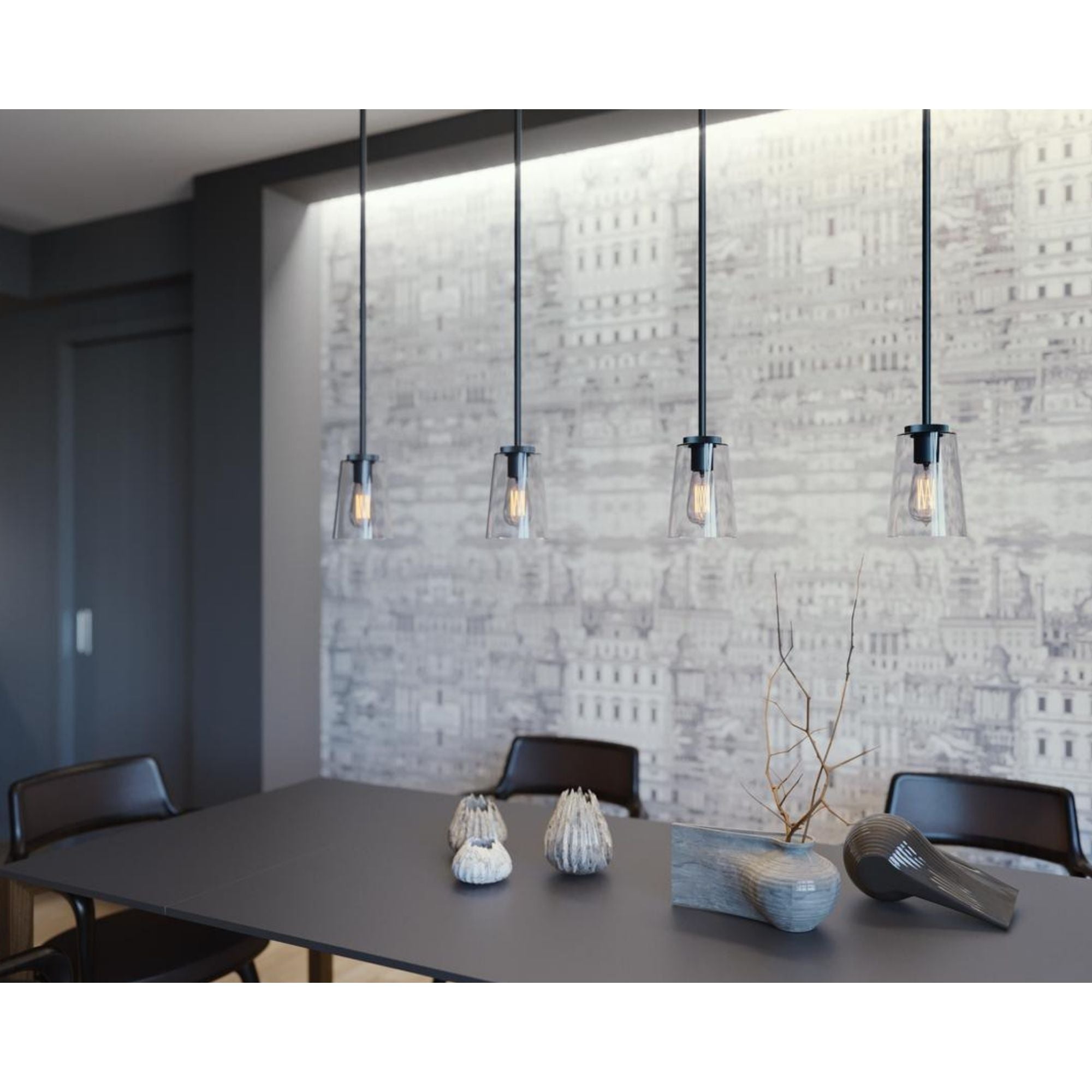 Joanna 5 in. Pendant Light Textured Black Finish - Bees Lighting