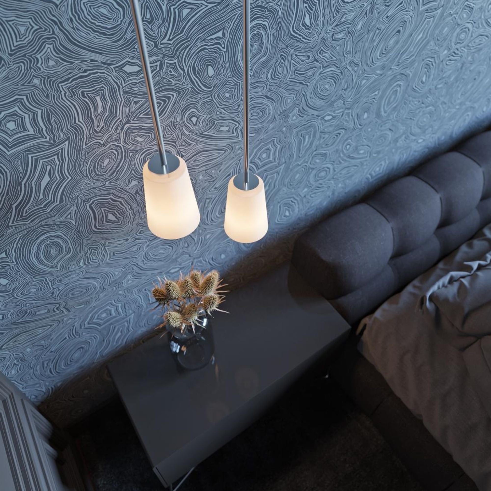 Joanna 5 in. Pendant Light Satin Nickel Finish - Bees Lighting