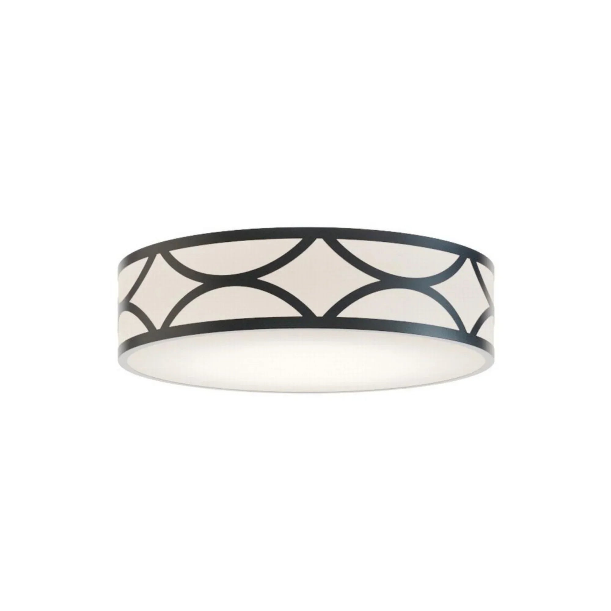 Lake 16" LED Flush Mount, Black Finish
