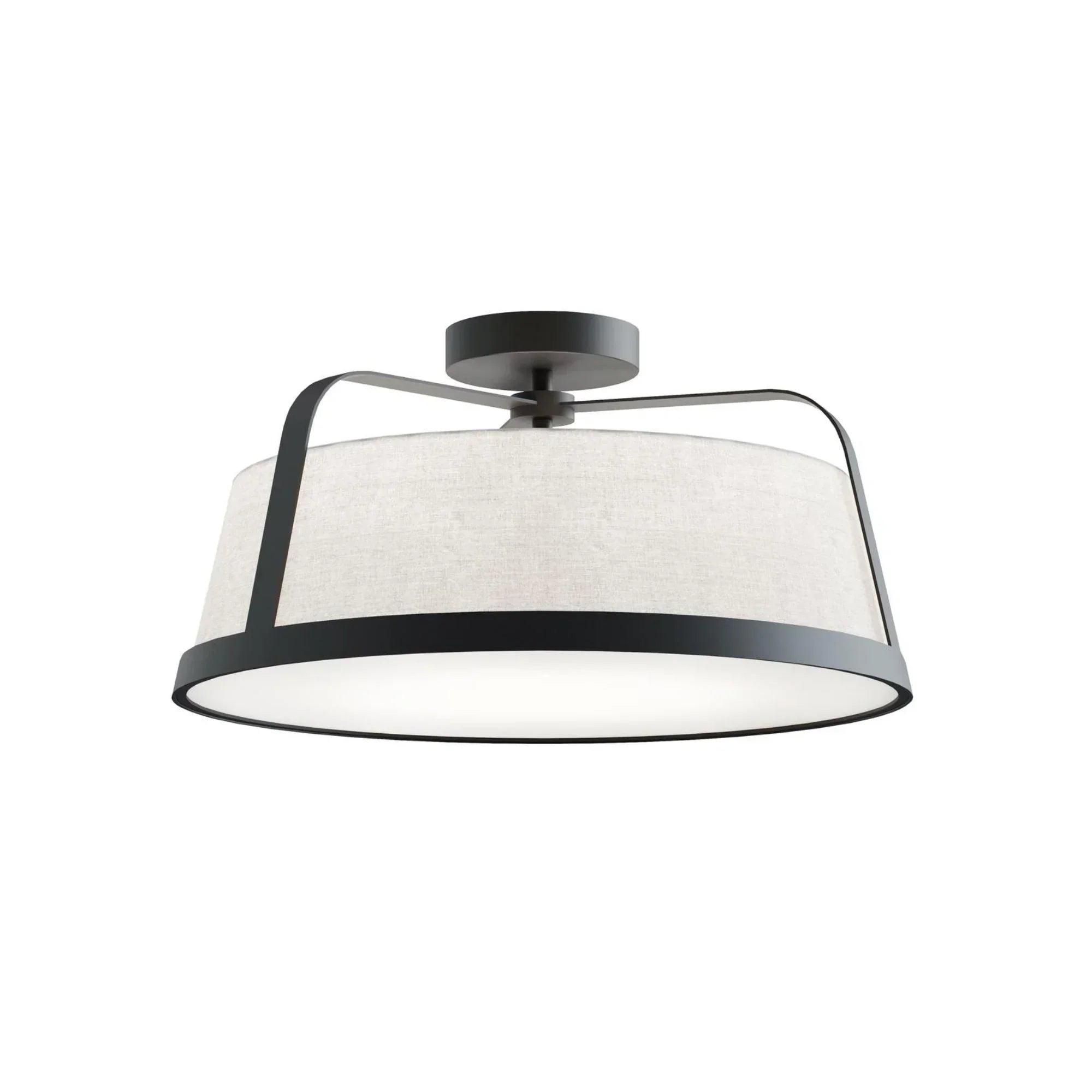 Lizzette 18" Semi-Flush Mount, Black Finish