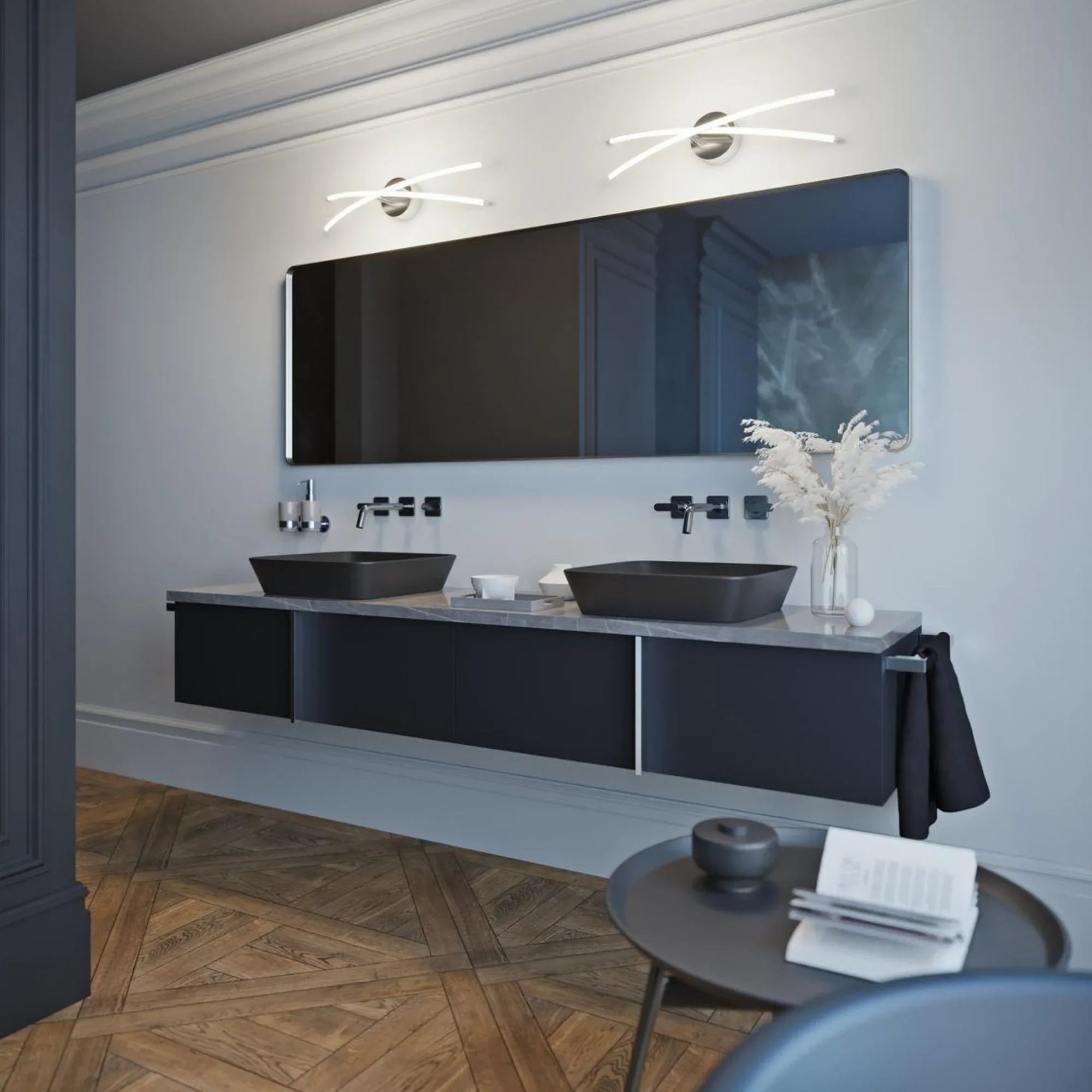 Lock 24" LED Vanity, Black Finish - Bees Lighting