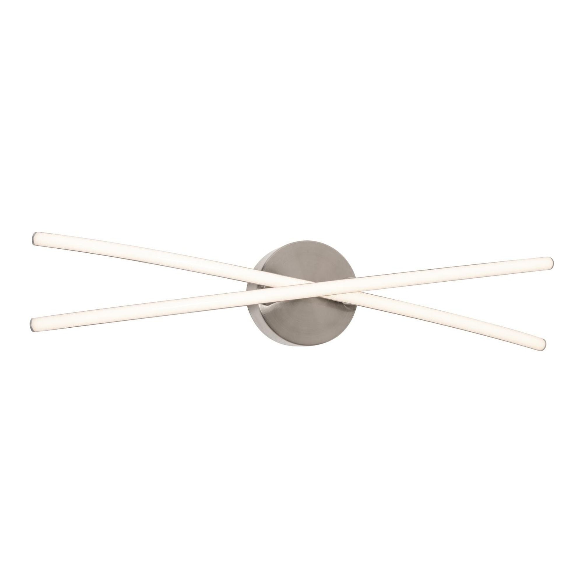 Lock 2 Lights 24 In. LED Vanity Light Satin Nickel Finish - Bees Lighting