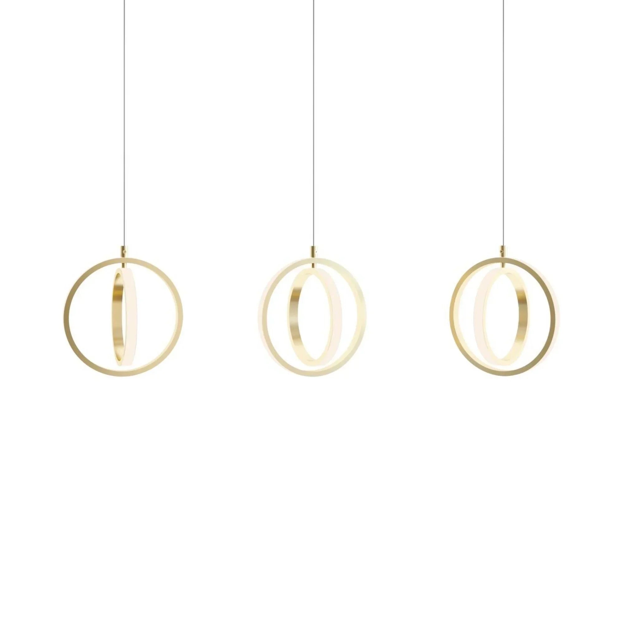 Lock 3 Lights 36" Linear LED Pendant Light - Bees Lighting