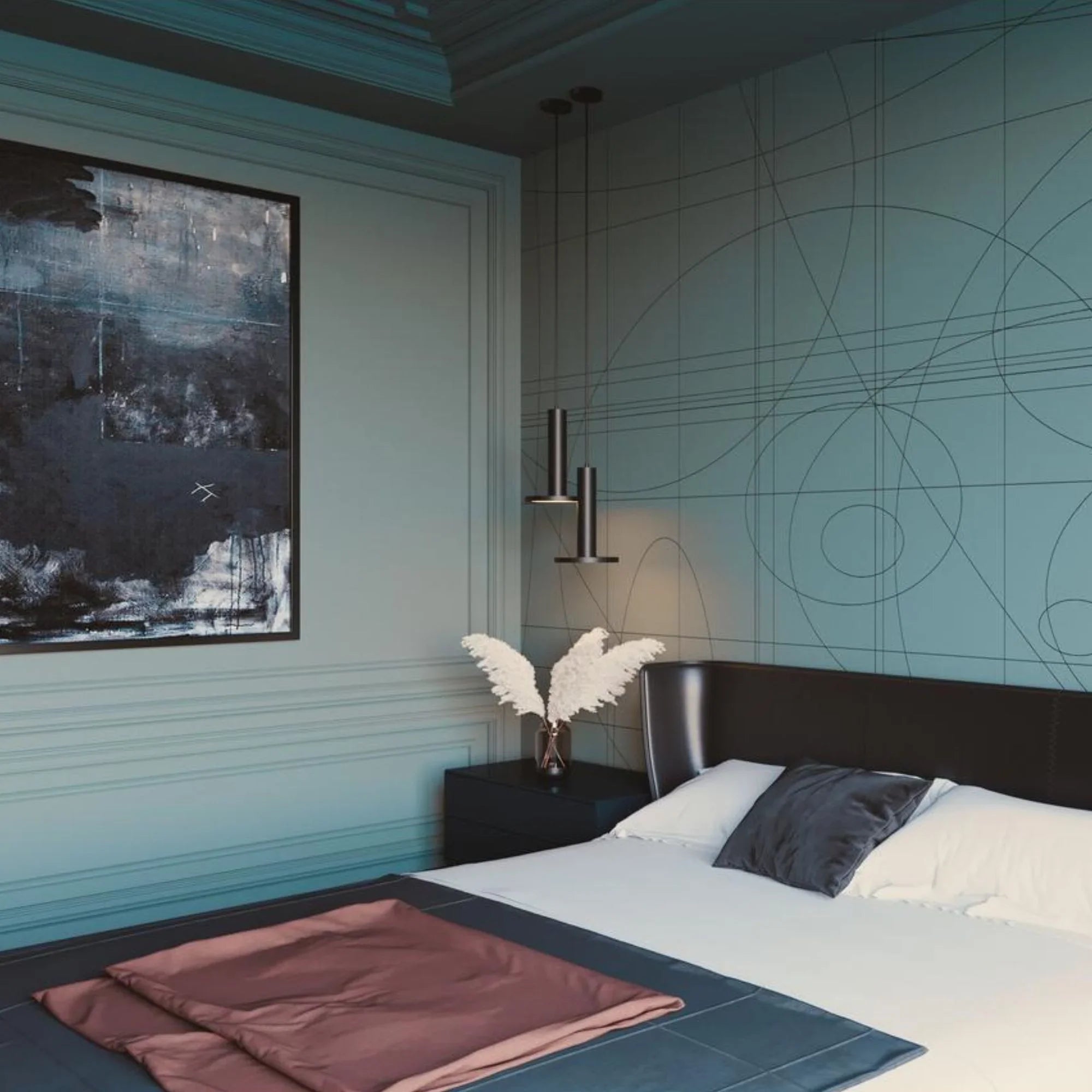 Luna 8" LED Mini Pendant, Black Finish - Bees Lighting