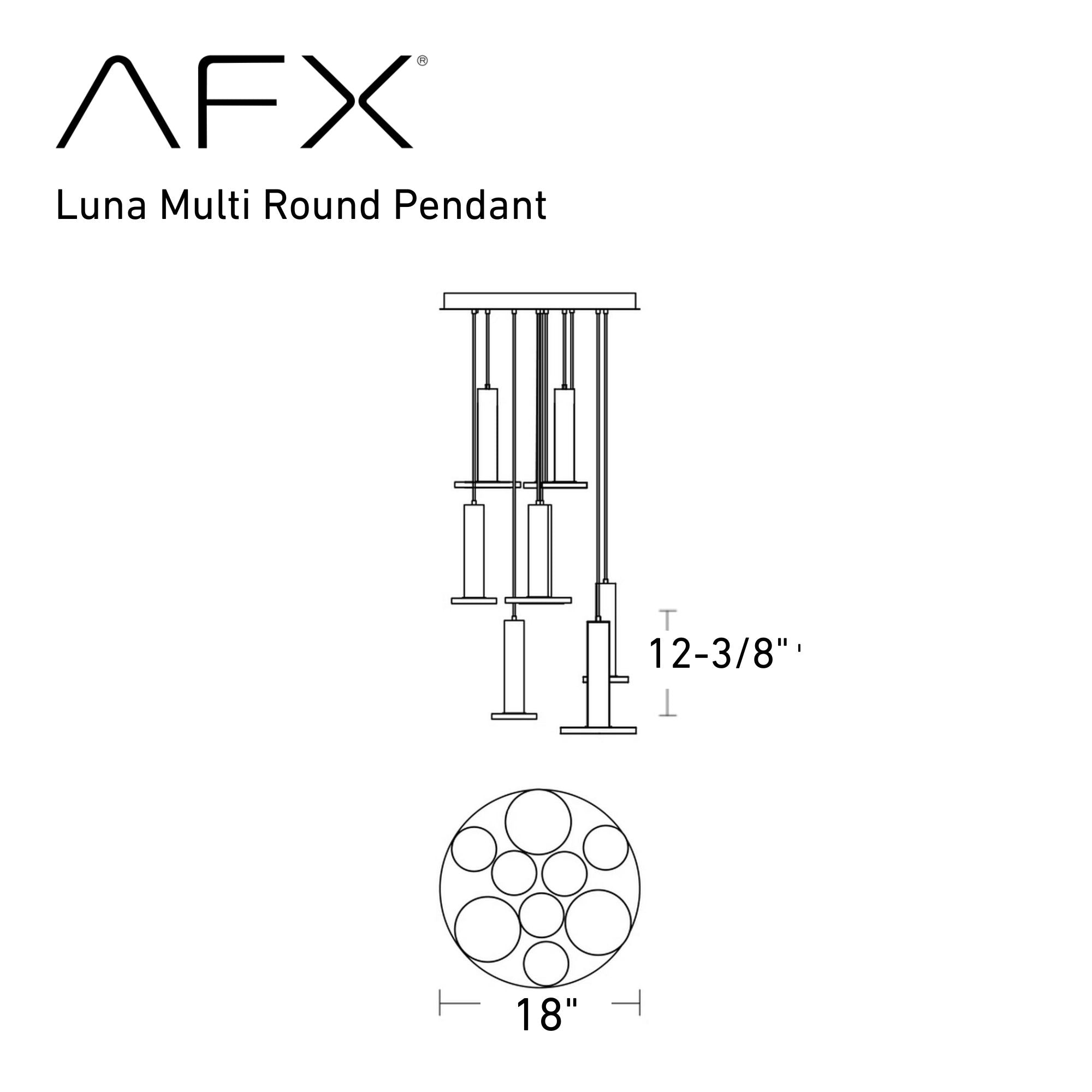 Luna 24 in. 9 Lights LED Pendant Light White Finish - Bees Lighting