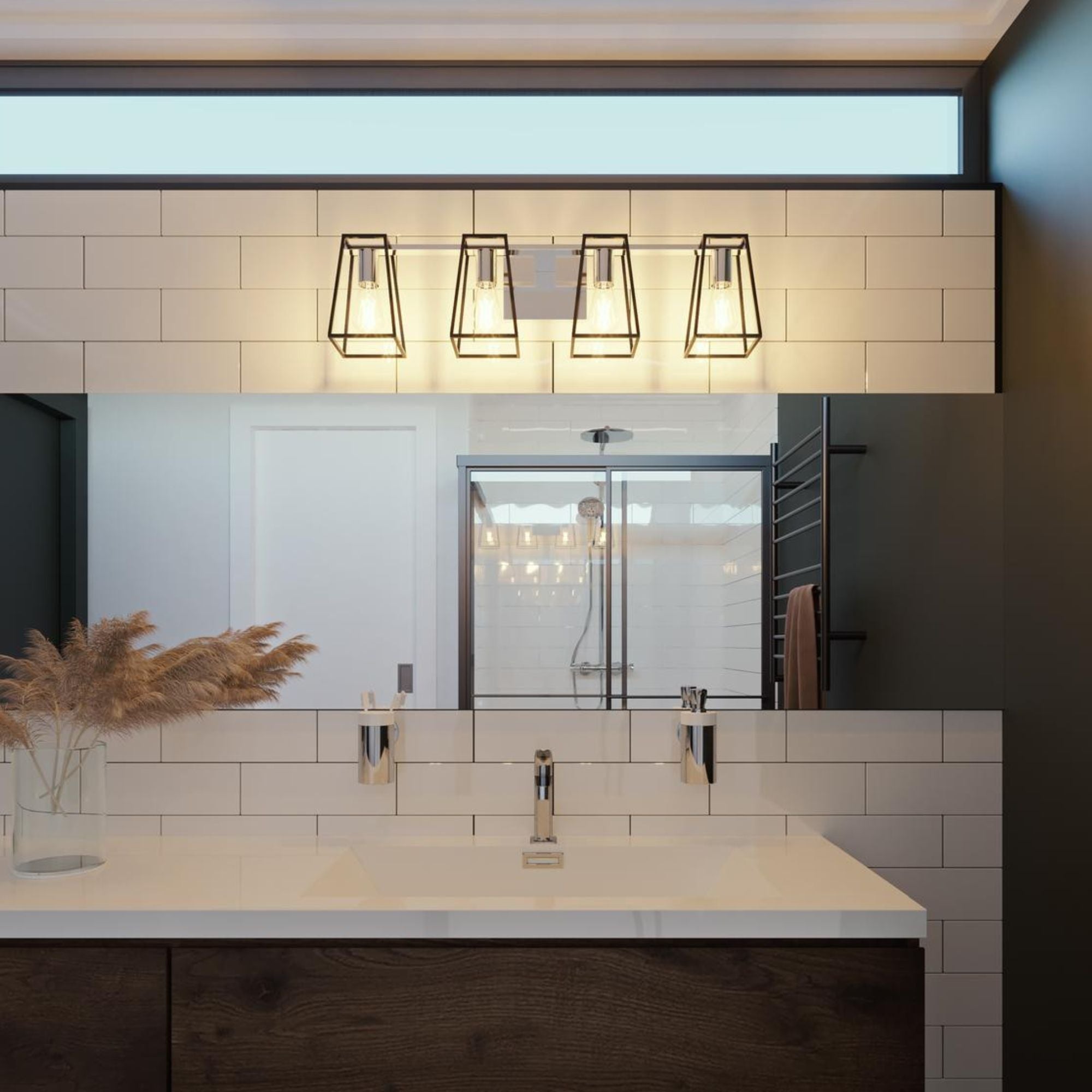 Lynn 30 in. 4 Lights Vanity Light Black finish - Bees Lighting