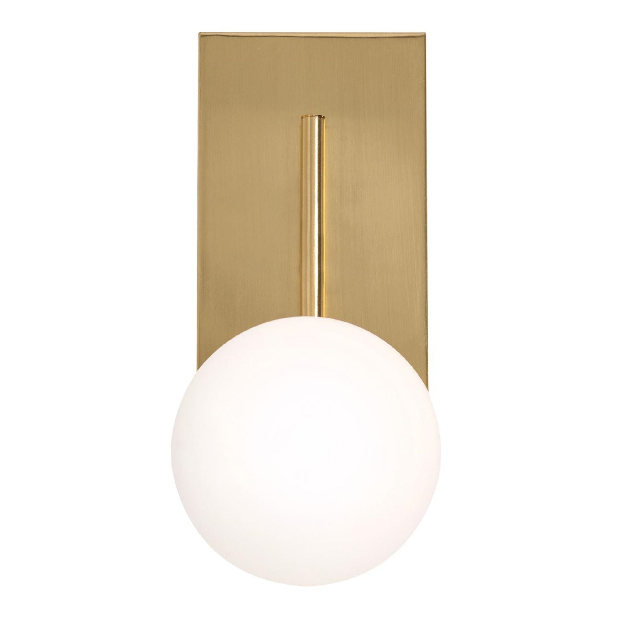 Metropolitan 12 in. LED Bath Sconce Satin Brass Finish White Shade - Bees Lighting