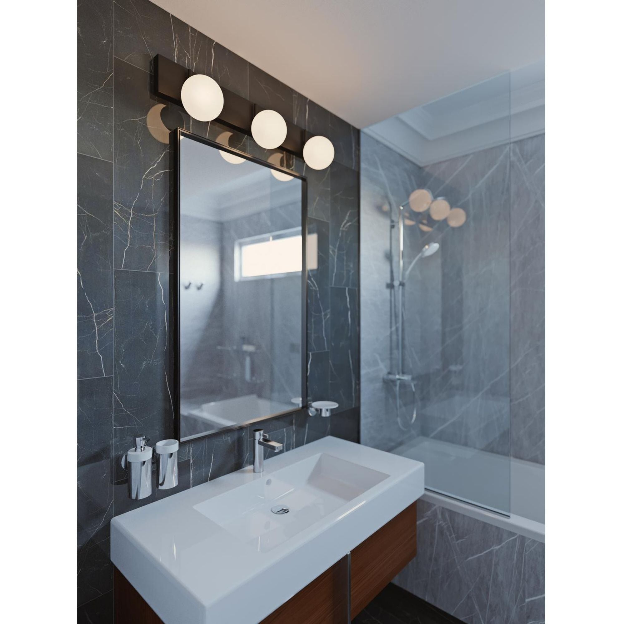 Metropolitan 30 in. 3 Lights LED Vanity Light Black Finish - Bees Lighting