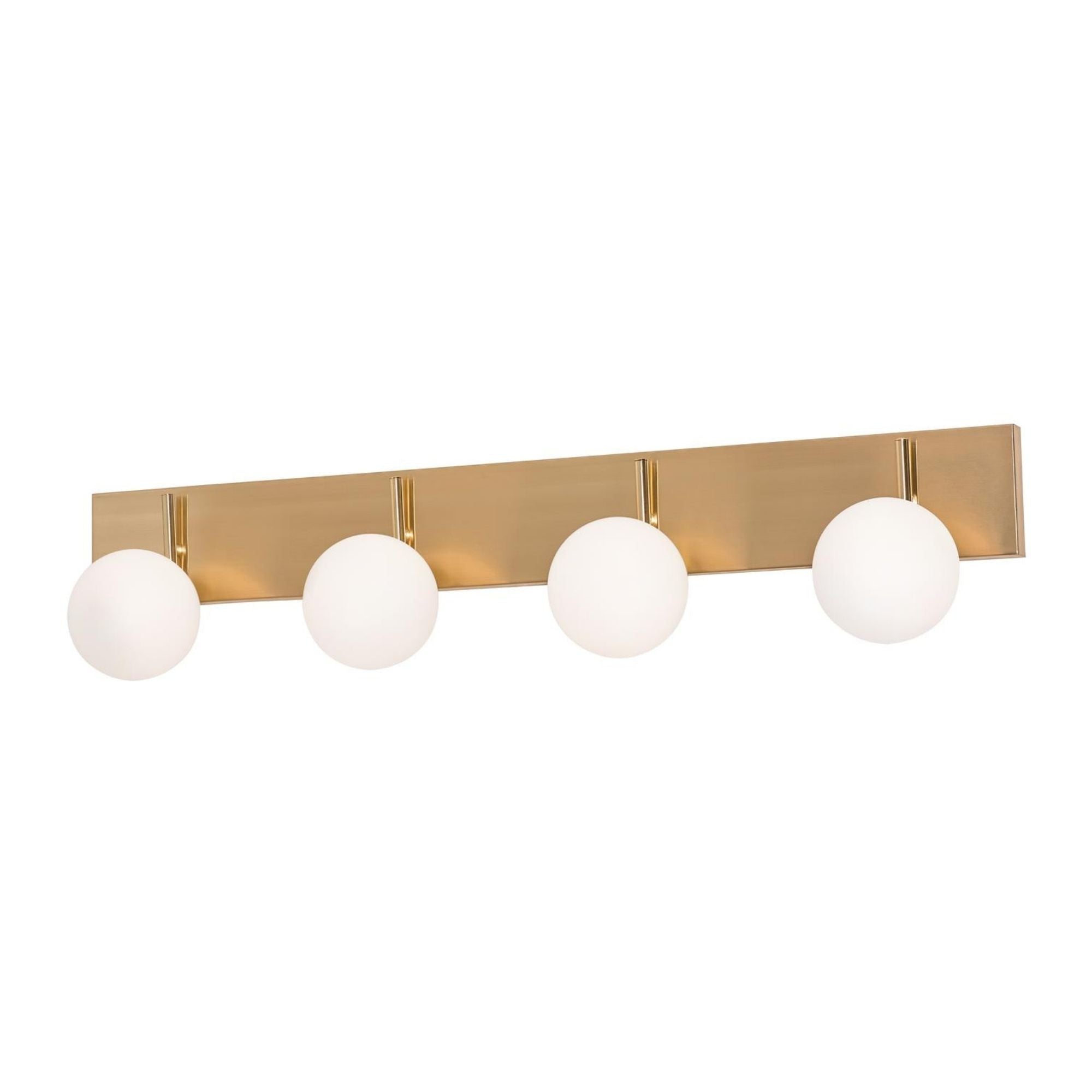 Metropolitan 38 in. 4 Lights LED Vanity Light Satin Brass Finish - Bees Lighting