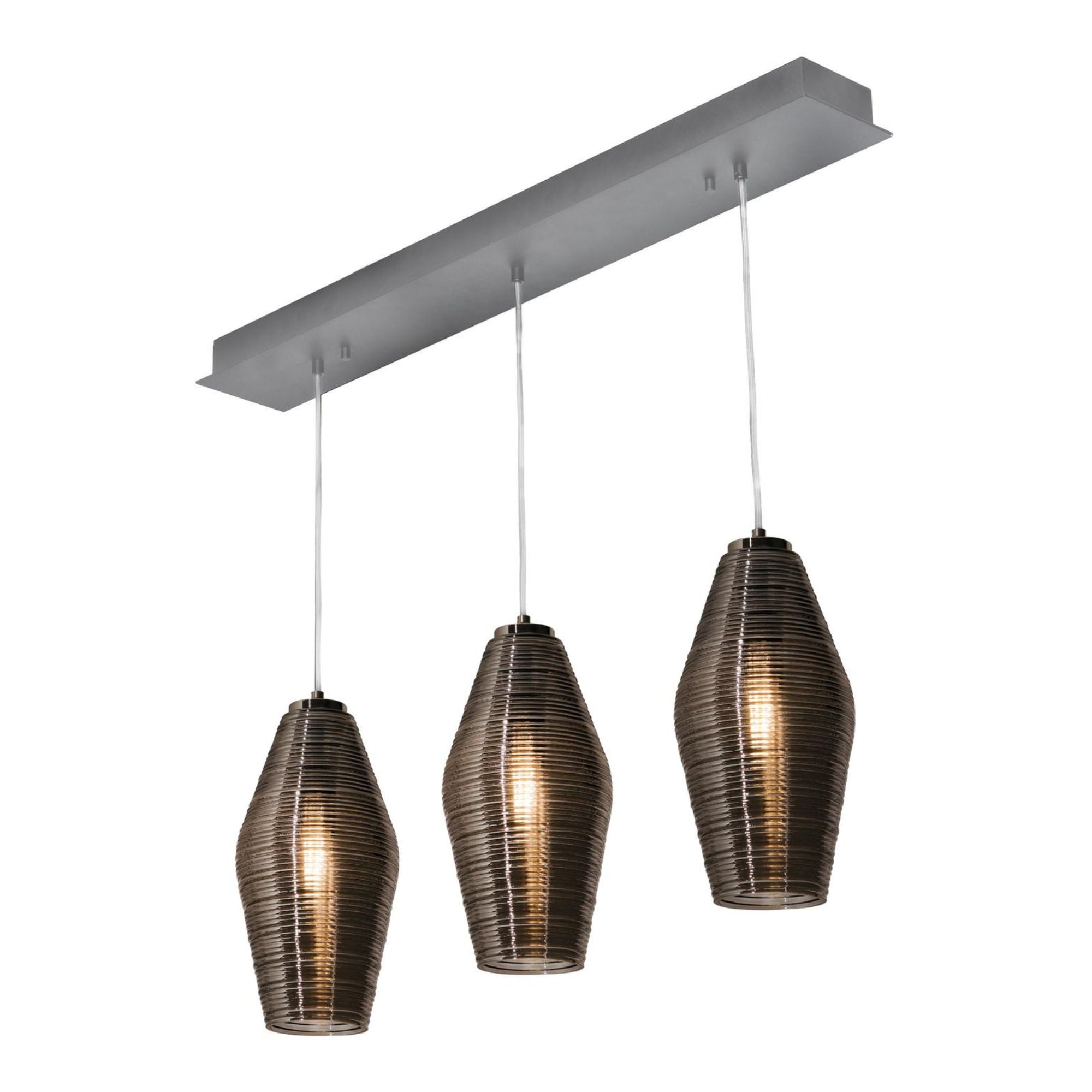 Mila 36 in. 3 Lights Pendant Light Satin Nickel Finish - Bees Lighting