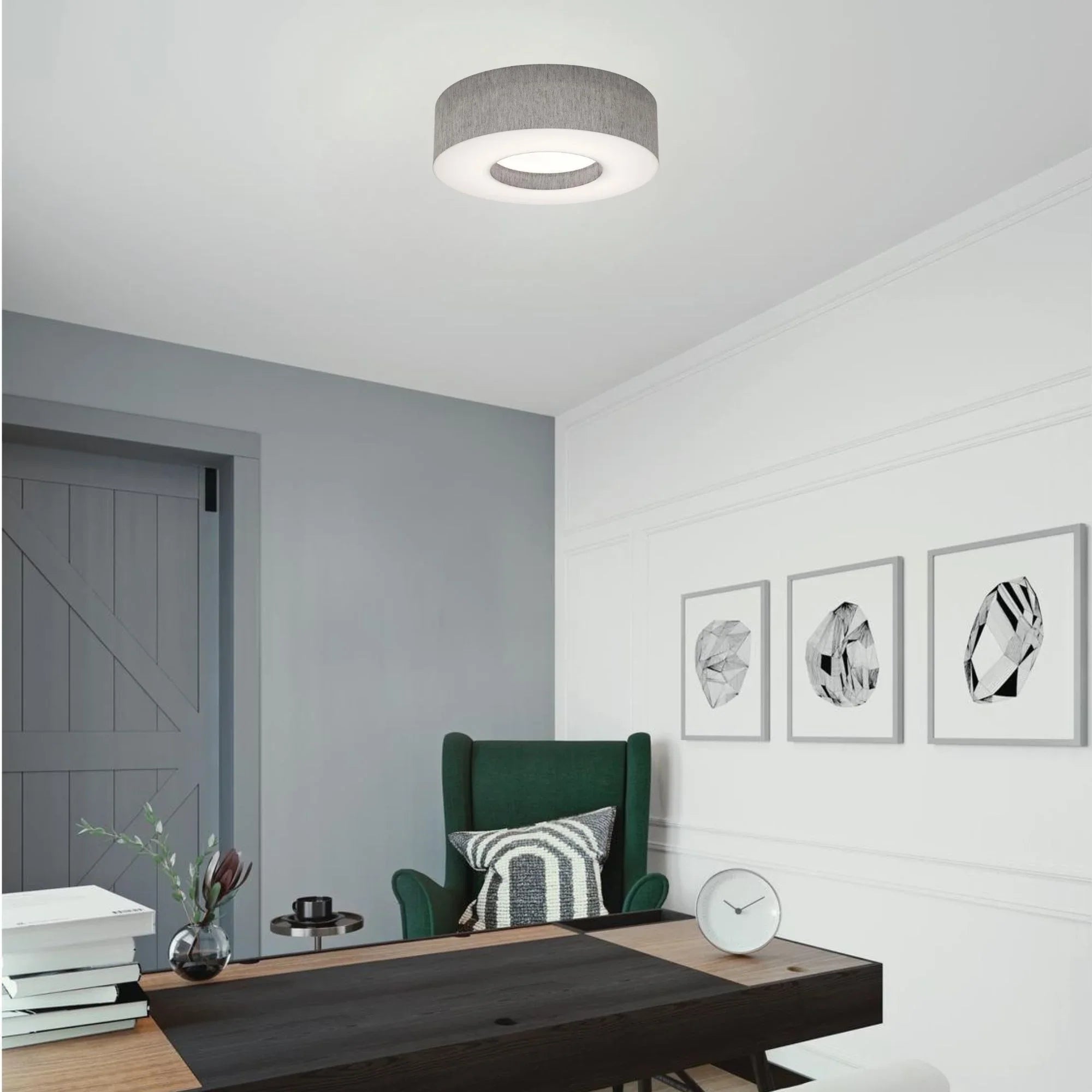 Montclair 24" LED Flush Mount, Grey Finish