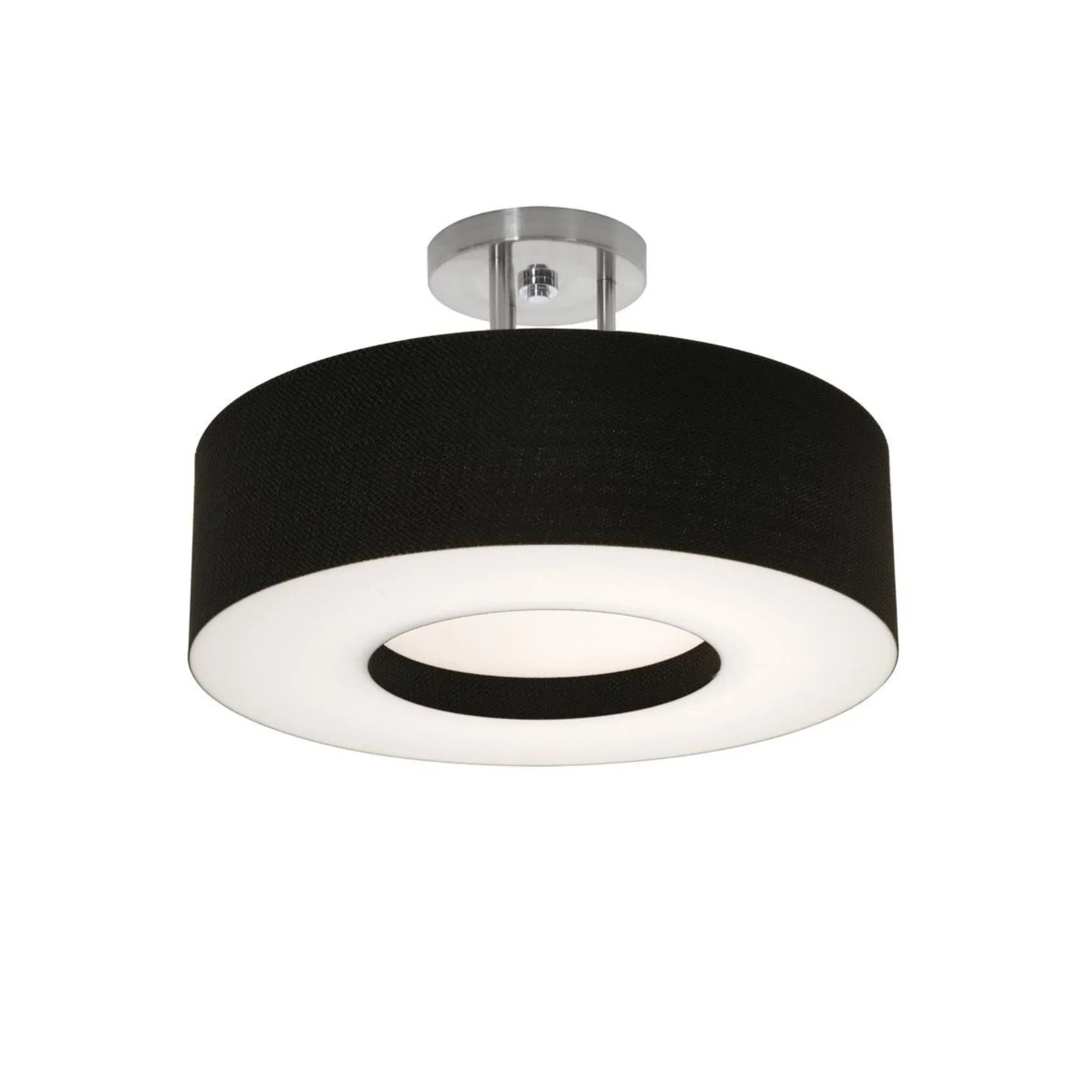 Montclair 15" LED Semi-Flush Mount, Black Finish