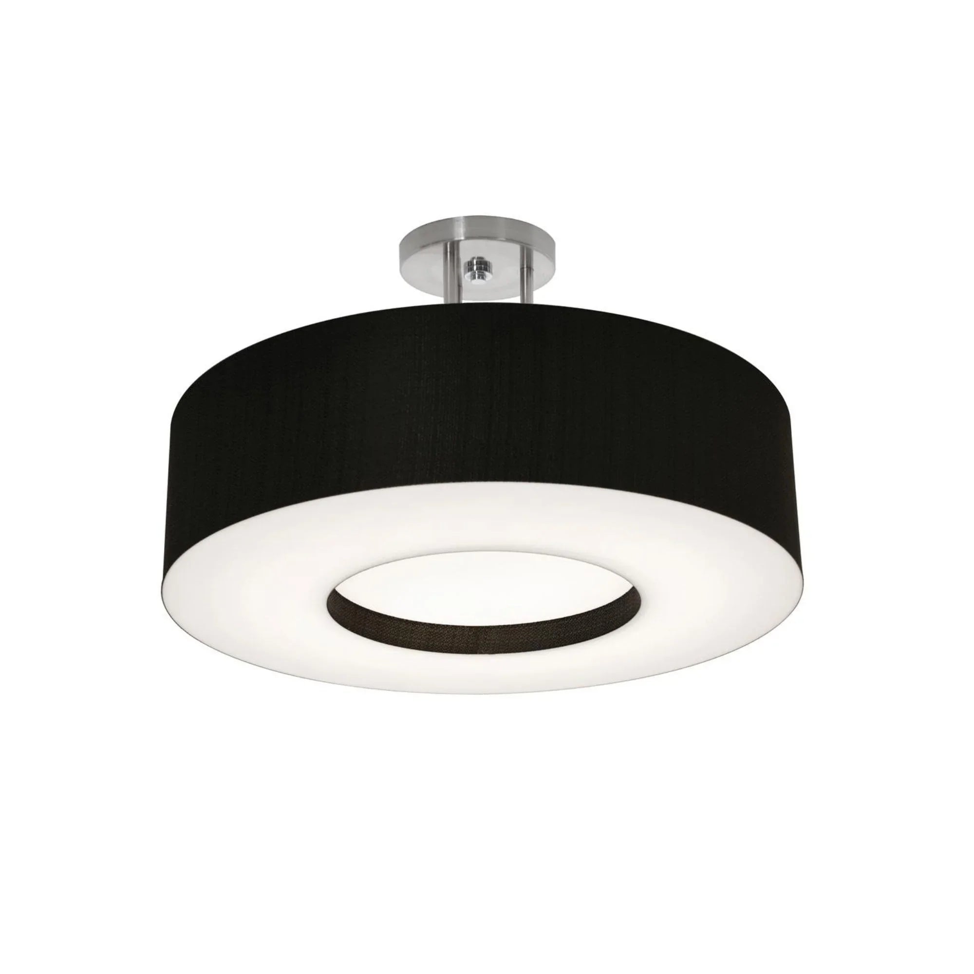 Montclair 19" LED Semi-Flush Mount, Black Finish