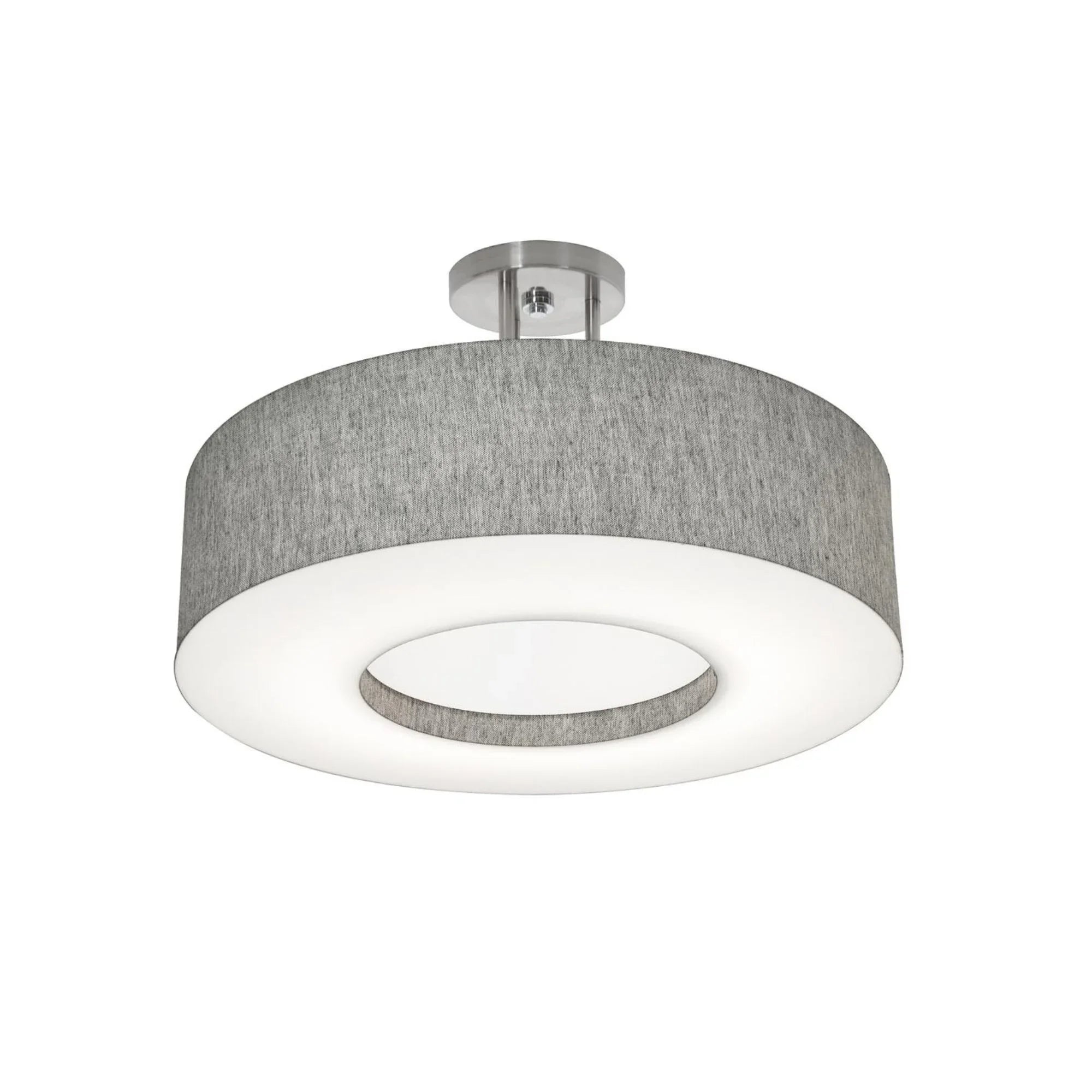 Montclair 19" LED Semi-Flush Mount, Satin Nickel Finish