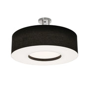 Montclair 24" LED Semi-Flush Mount, Black Finish