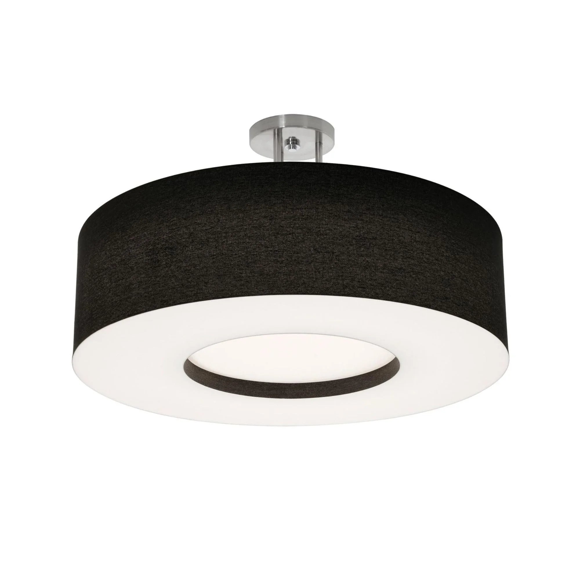 Montclair 24" LED Semi-Flush Mount, Black Finish