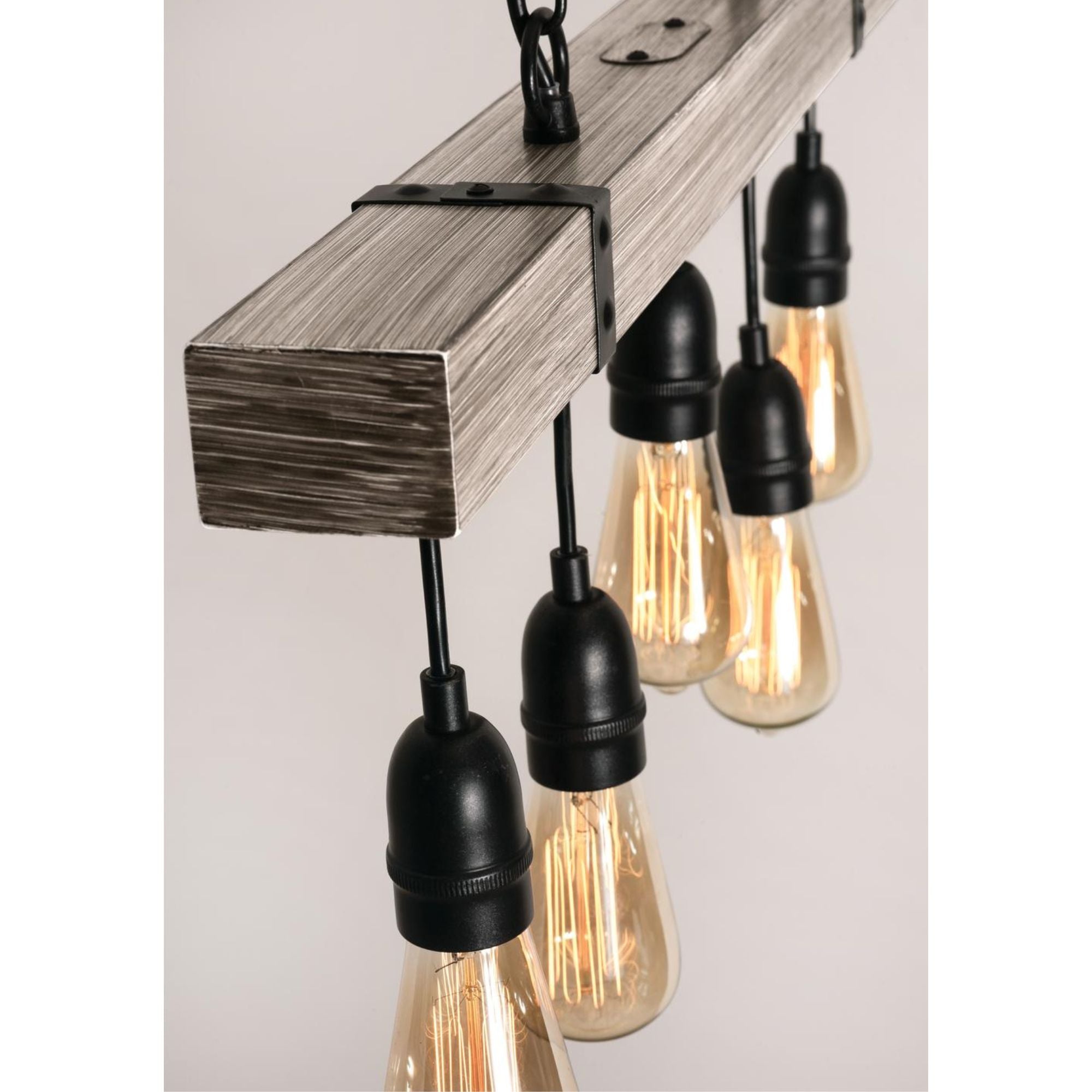 Noah 30 in. 5 Lights Pendant Light Gray Finish - Bees Lighting