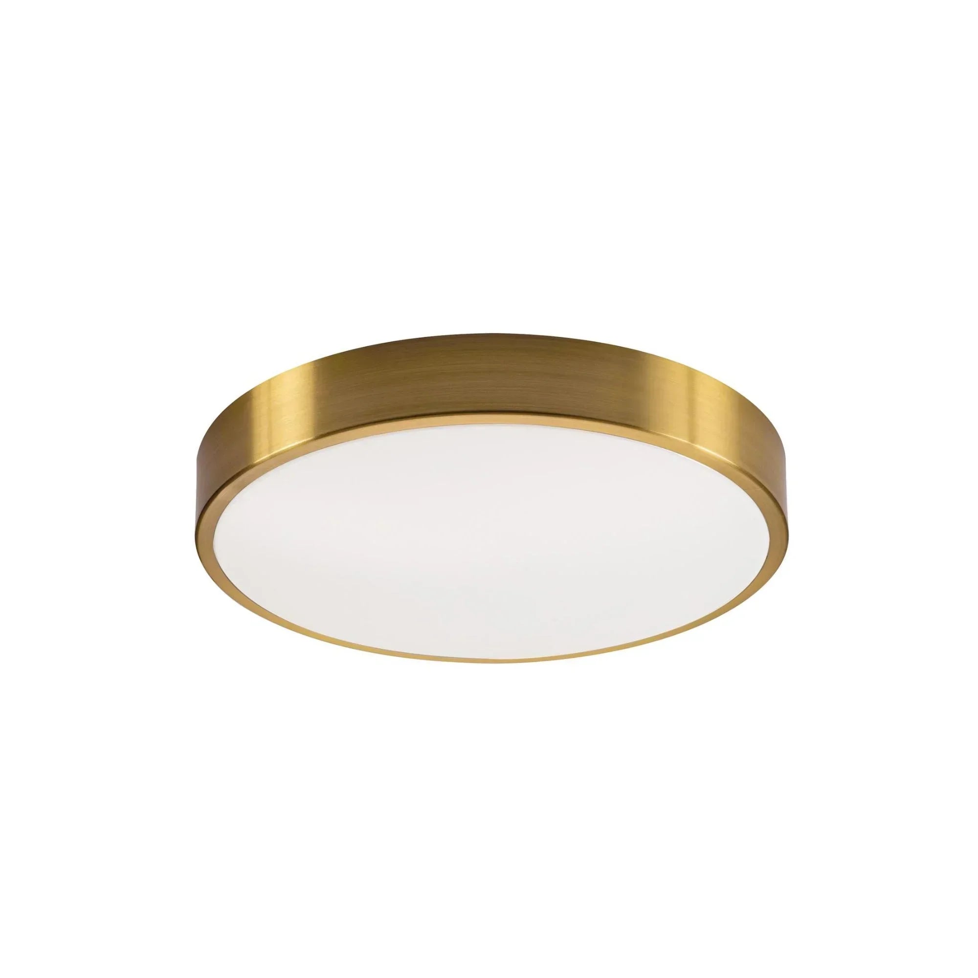 Octavia 12" LED Flush Mount, Satin Brass Finish