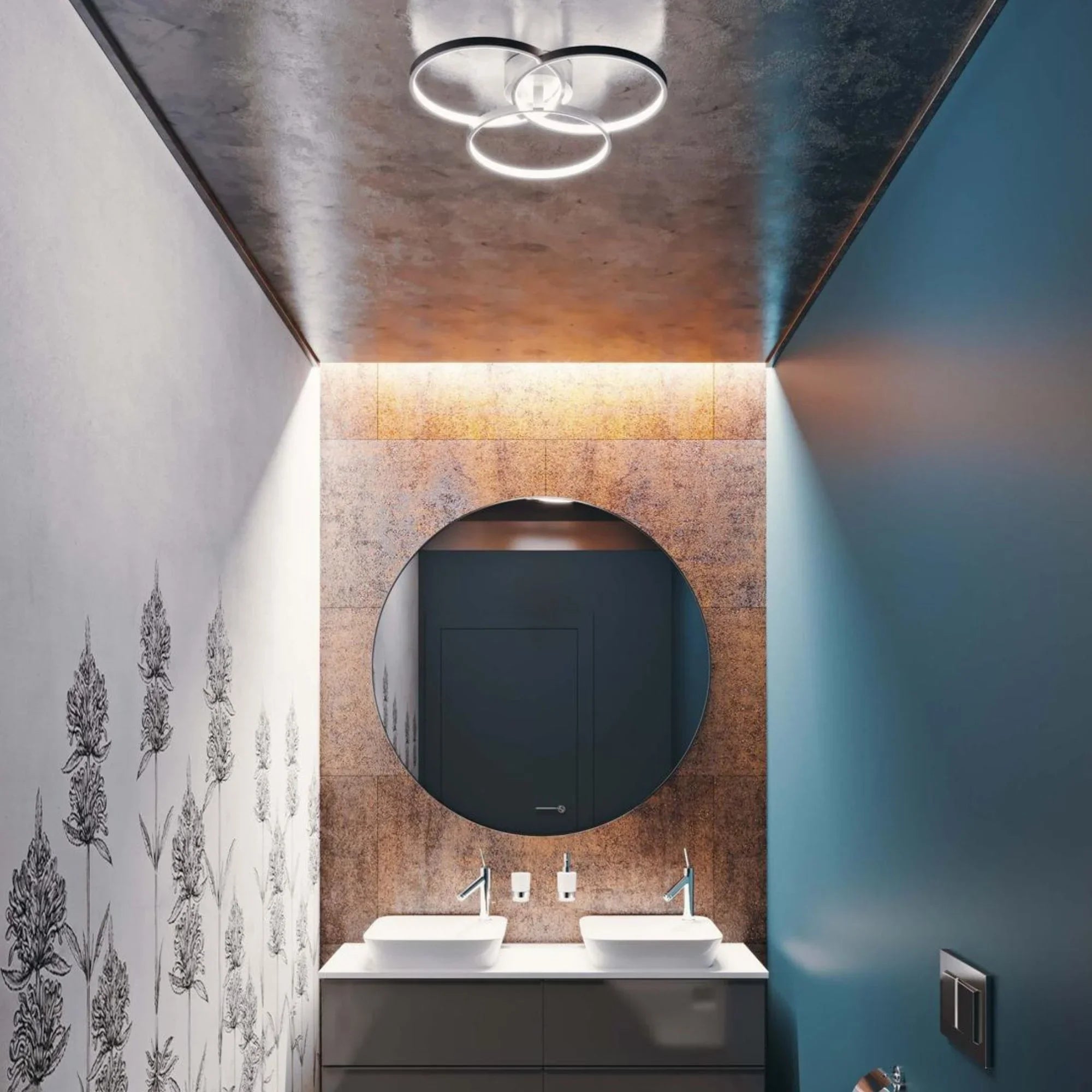 Orion 16" LED Flush Mount, Polished Chrome Finish - Bees Lighting