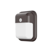 Patton 8" Dusk to Dawn LED Outdoor Wall Sconce, Bronze Finish