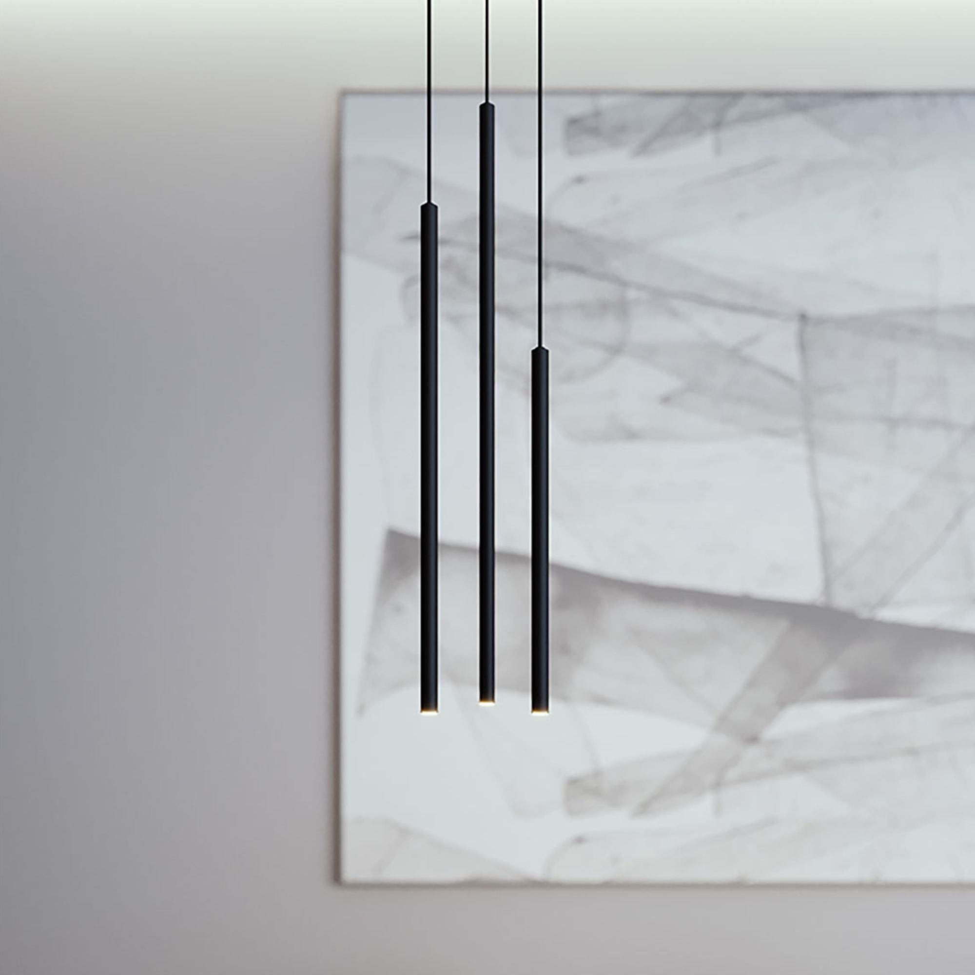 Point 4 in. 3 Lights LED Pendant Light Black Finish - Bees Lighting