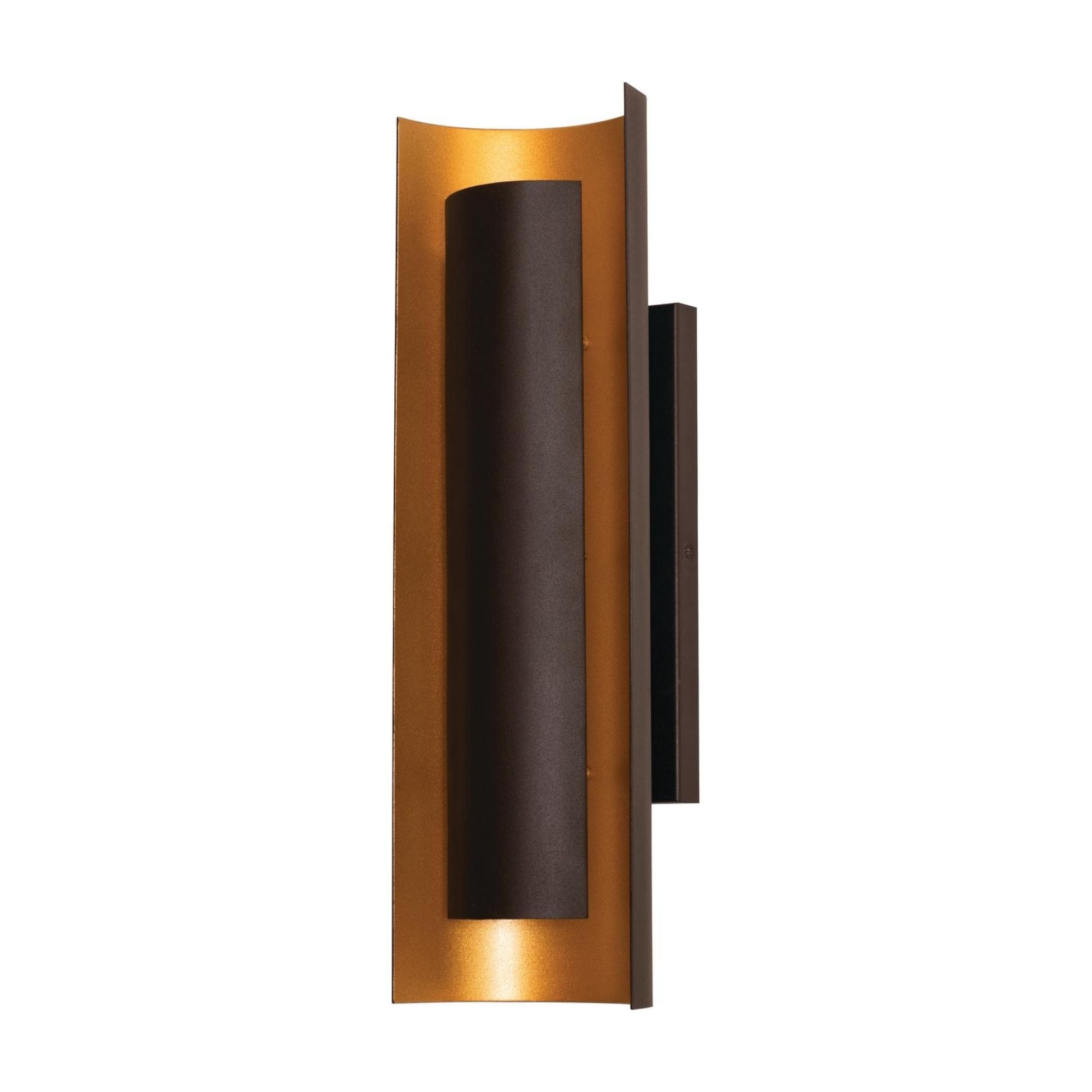 Reveal 16 in. LED Wall Light Black & Gold Finish - Bees Lighting
