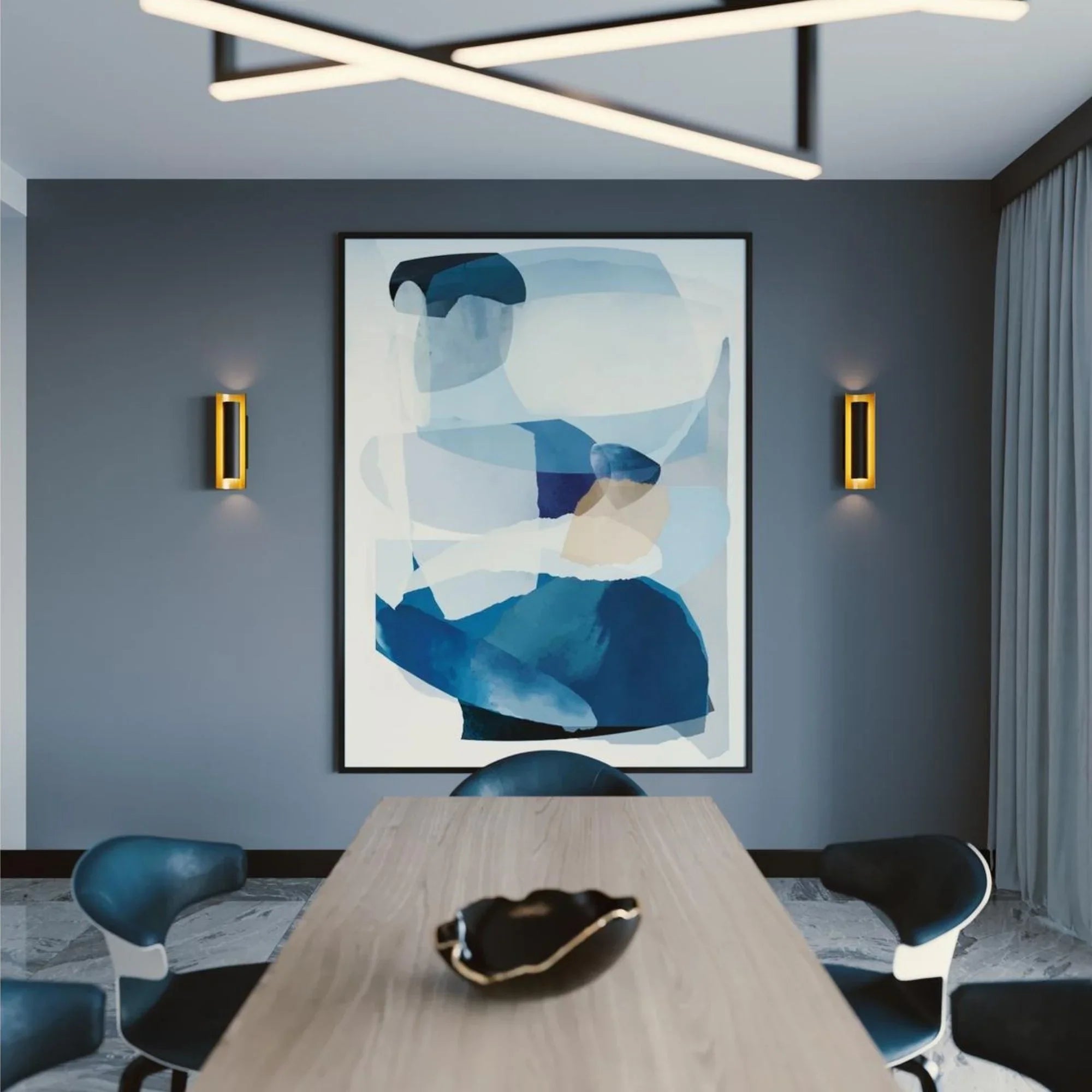 Reveal 16" LED Wall Sconce, Black and Gold Finish - Bees Lighting