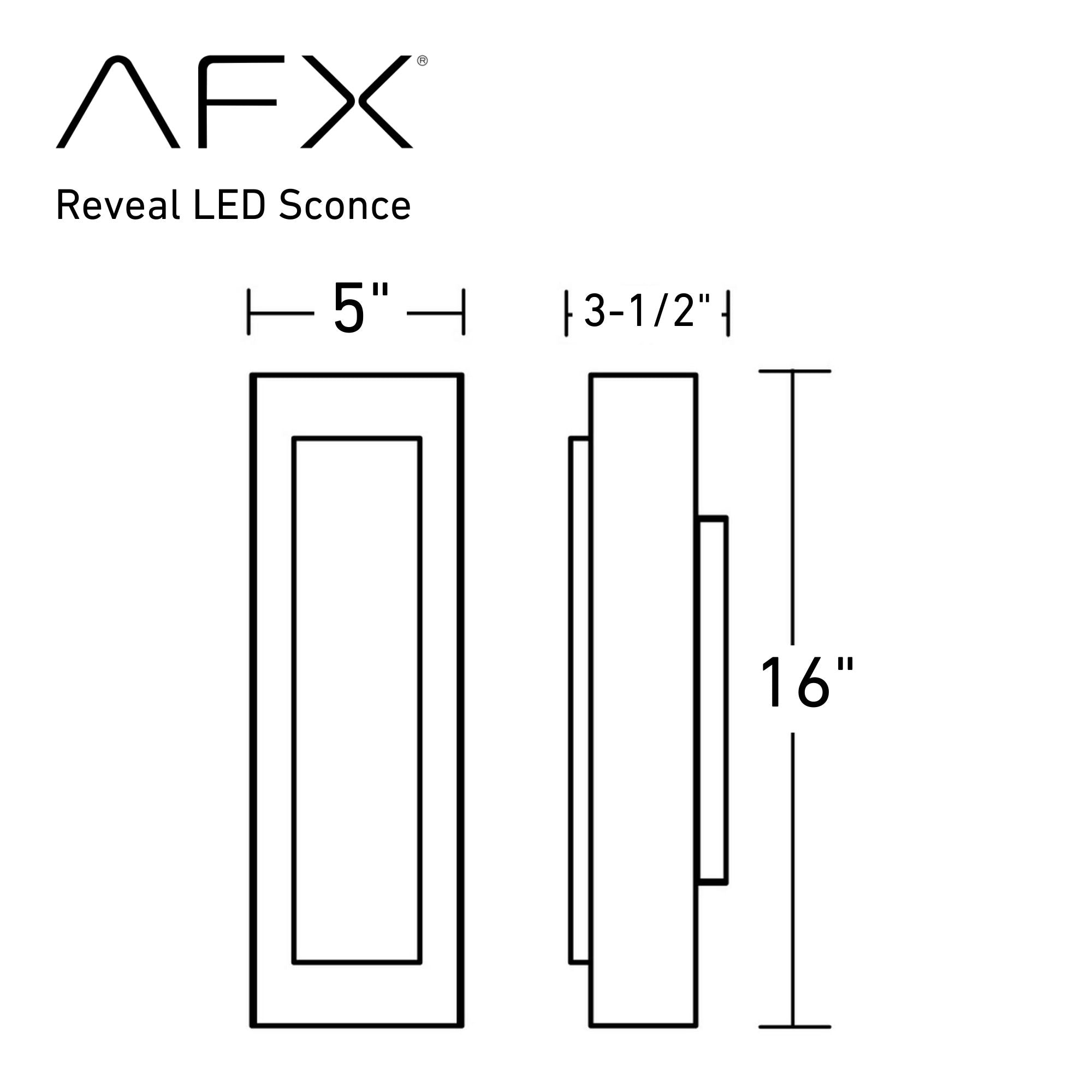 Reveal 16 in. LED Wall Light Black & Gold Finish - Bees Lighting