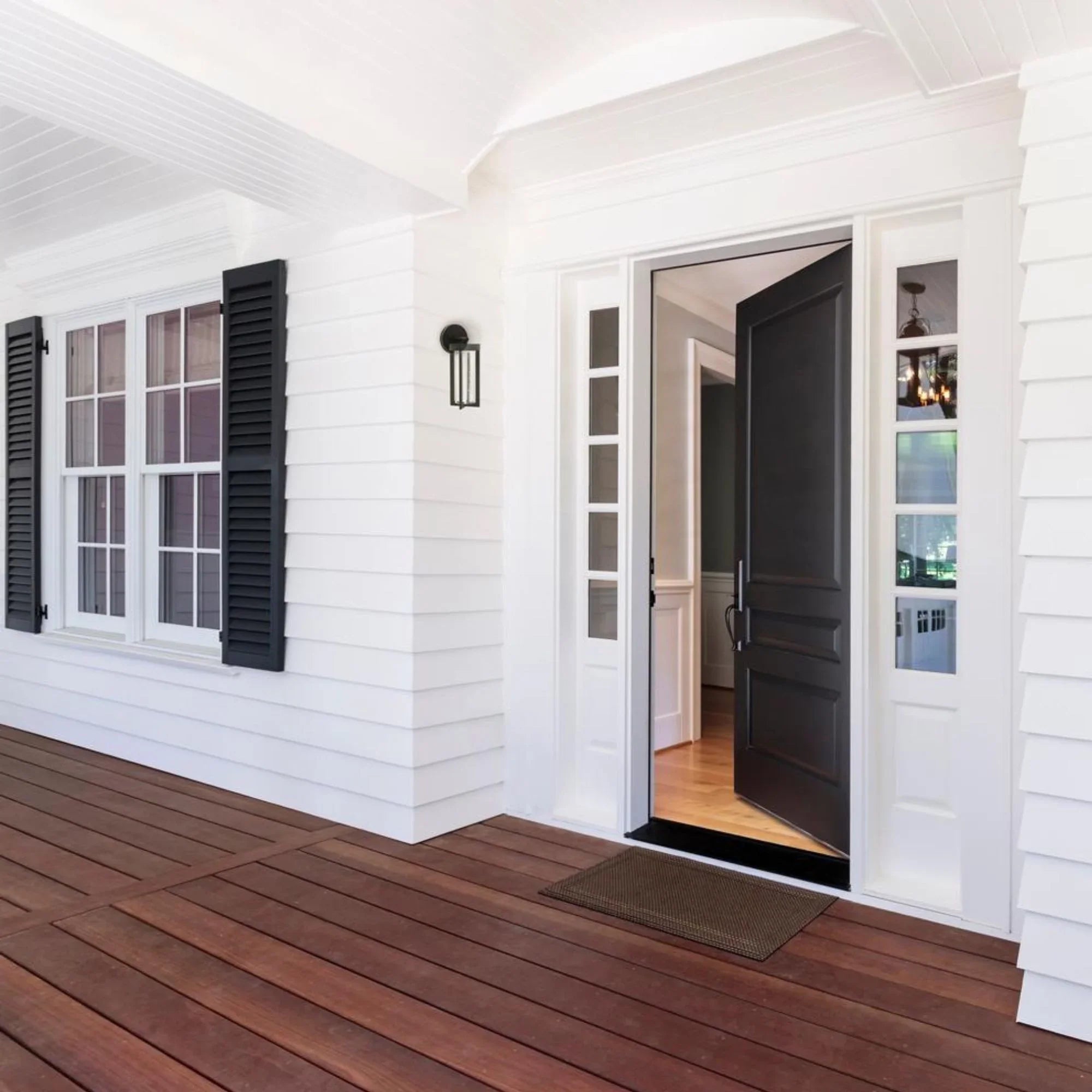 Rivers 13" LED Outdoor Wall Sconce, Black Finish - Bees Lighting