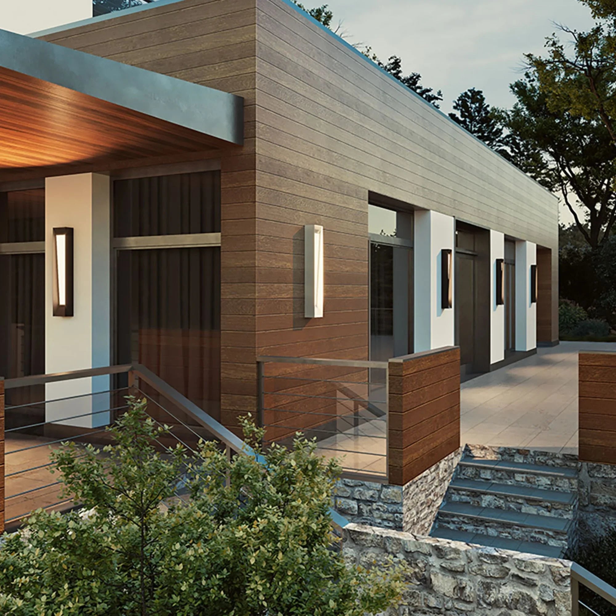 Rowan 20" LED Outdoor Wall Sconce, Bronze Finish - Bees Lighting