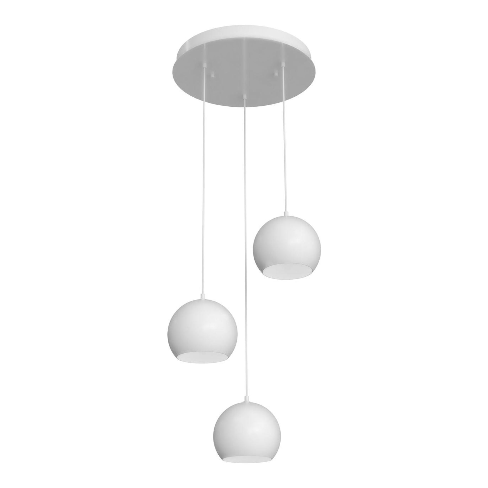 Roxy 18 in. 3 Lights Pendant Light White Finish - Bees Lighting