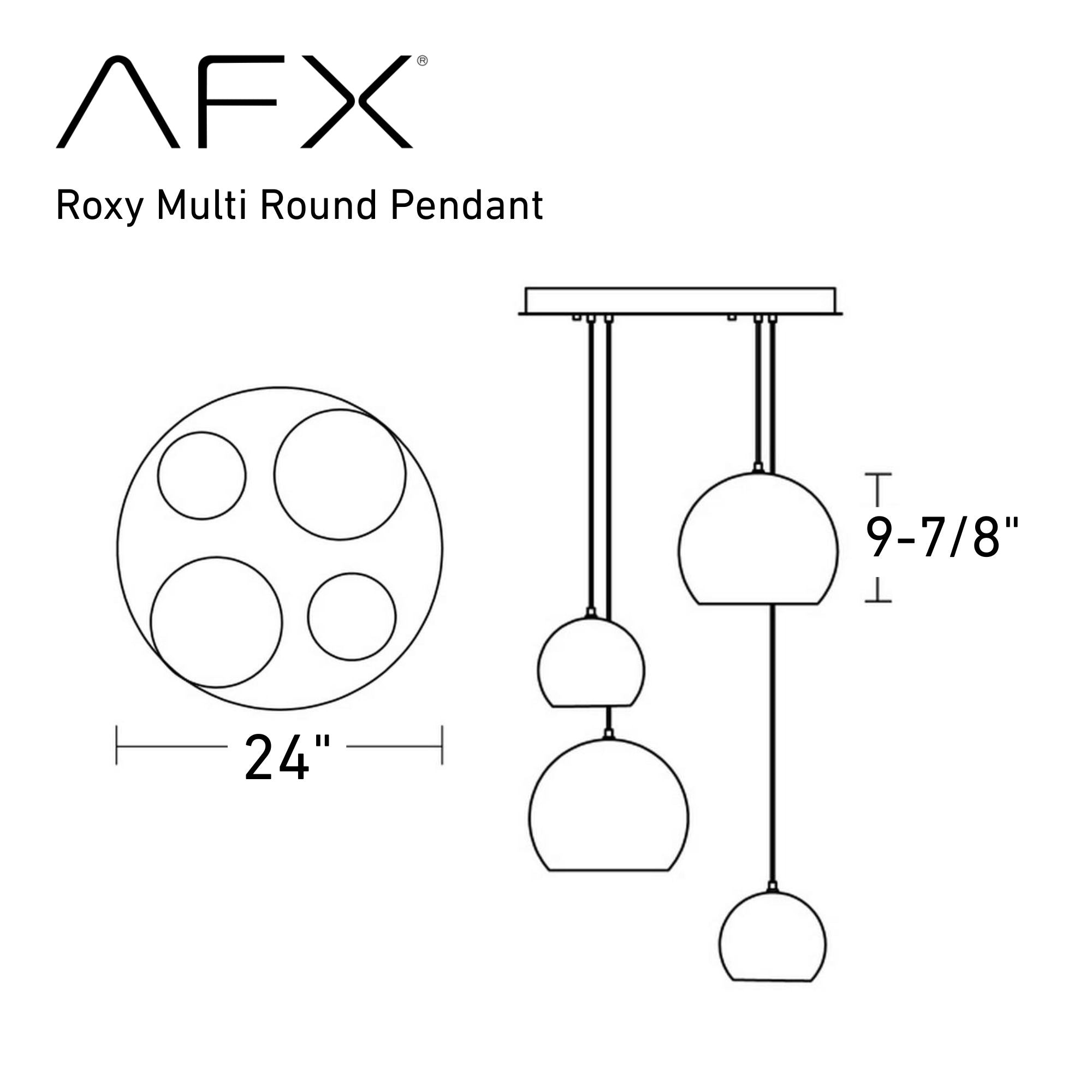 Roxy 24 in. 4 Lights Pendant Light Black Finish - Bees Lighting