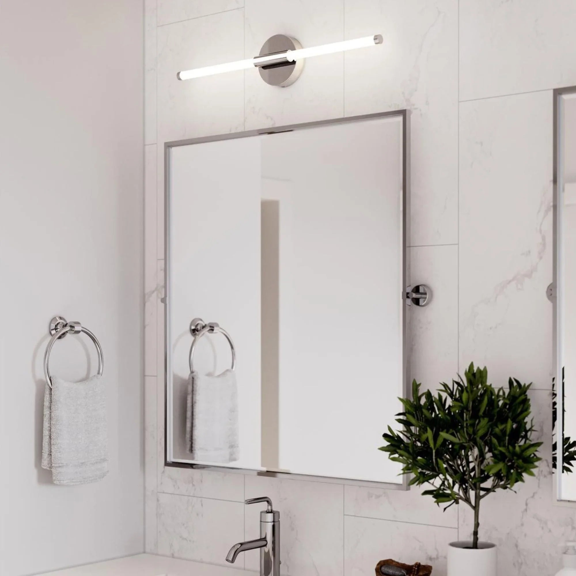 Rusnak 36" LED Vanity, Polished Chrome Finish - Bees Lighting