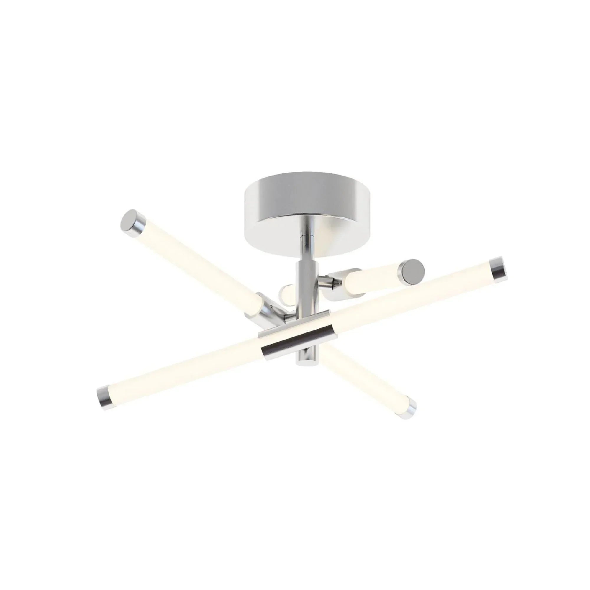 Rusnak 16" LED Semi Flush Mount, Polished Chrome Finish