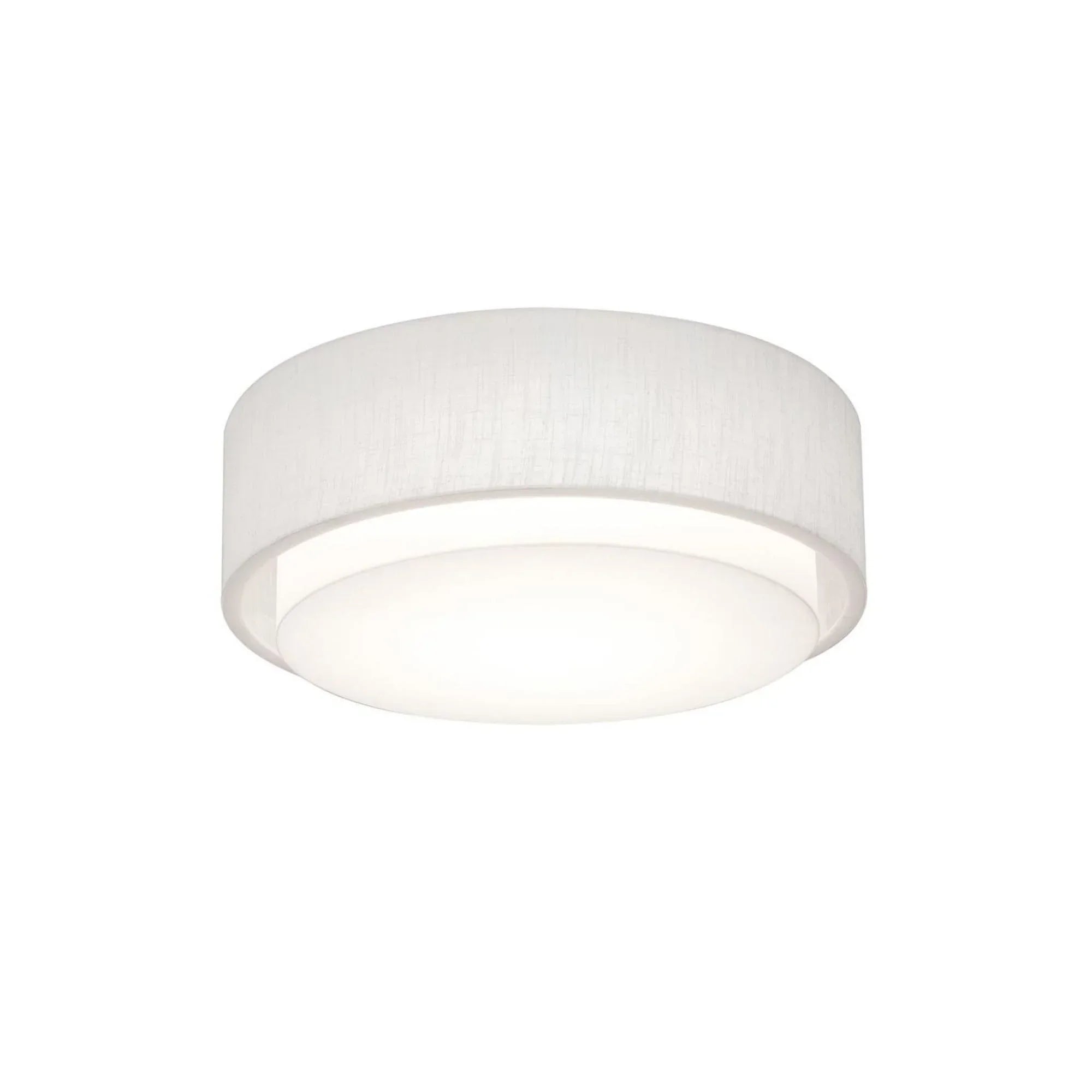 Sanibel 16" 2-Light Flush Mount, Linen White Finish