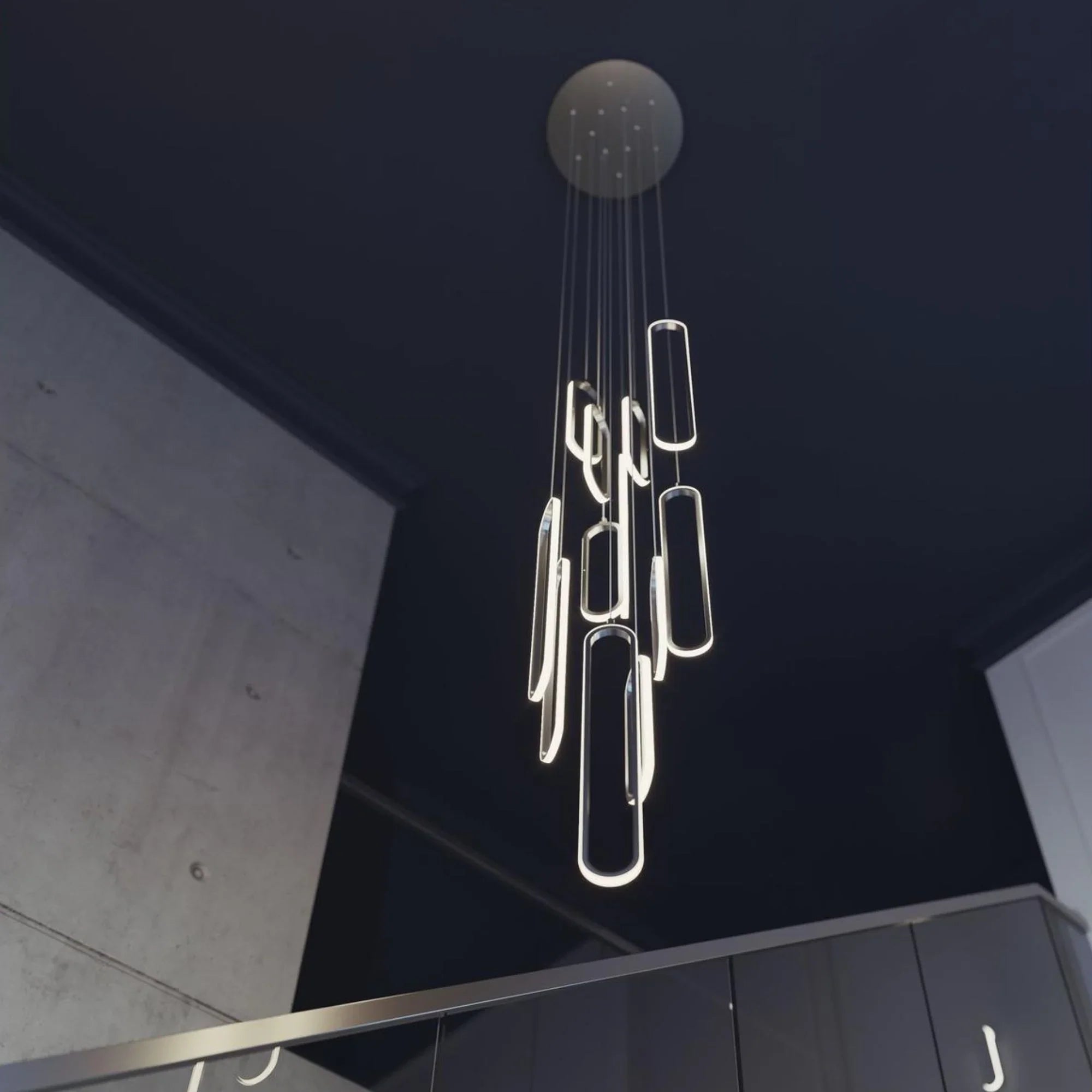 Sienna 18'' 12 Lights Round LED Pendant Light, Painted Nickel Finish - Bees Lighting