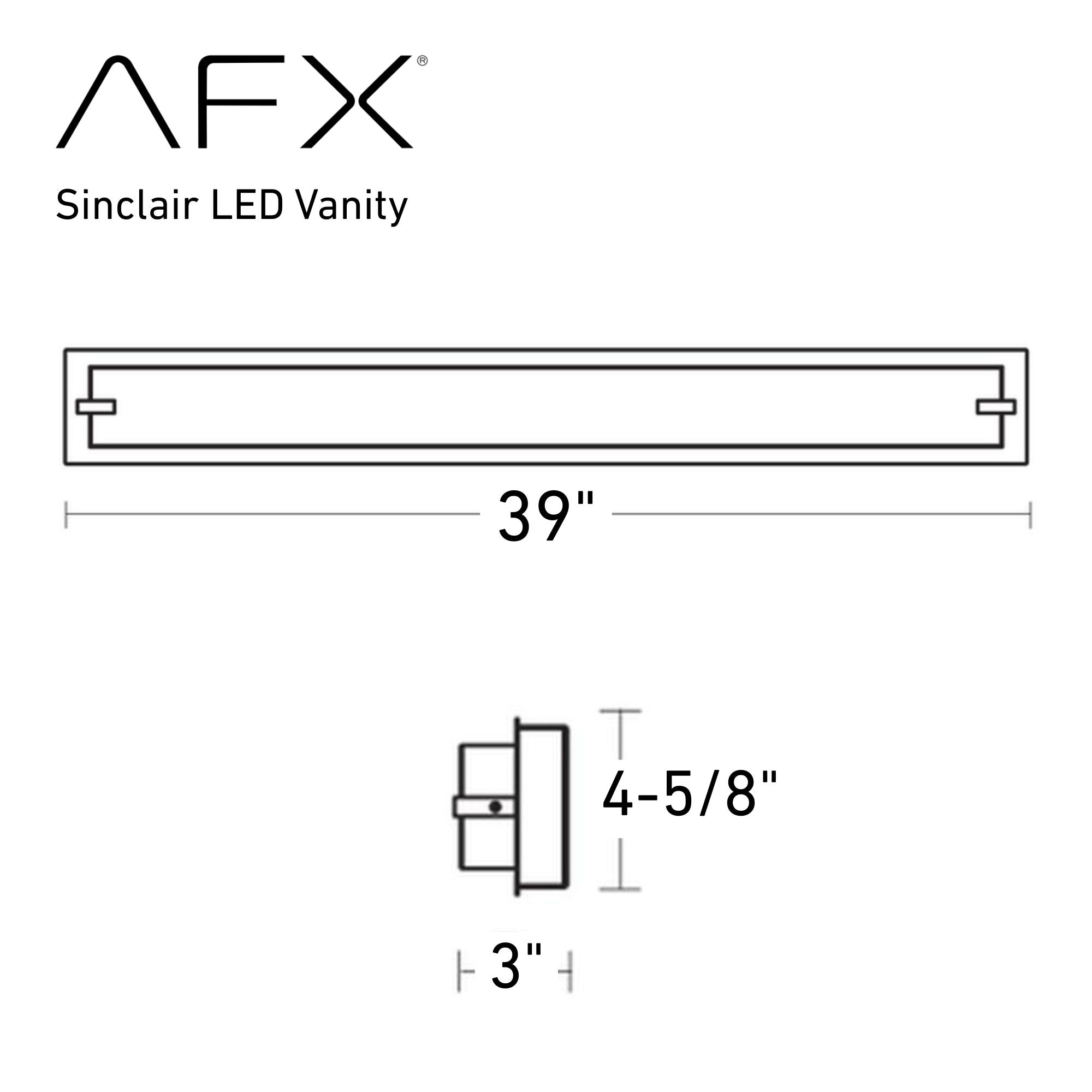 Sinclair 39 in. LED Bath Bar Satin Nickel Finish - Bees Lighting
